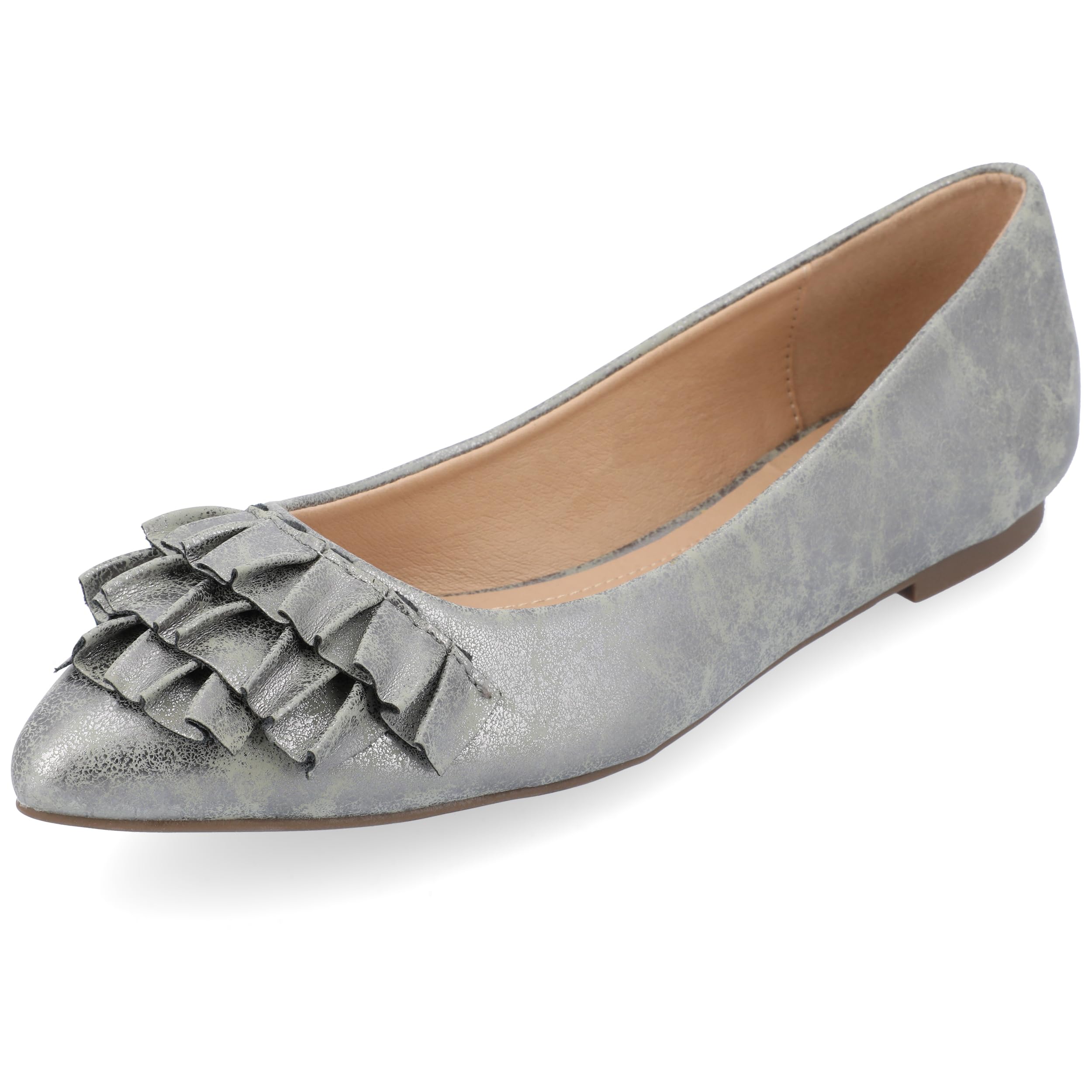 Journee Women's Judy Dress Flats - Comfortable Ballet Shoes for Work, Wedding & Casual Wear | Slip-On Loafers with Cushioned Insoles for All-Day Comfort
