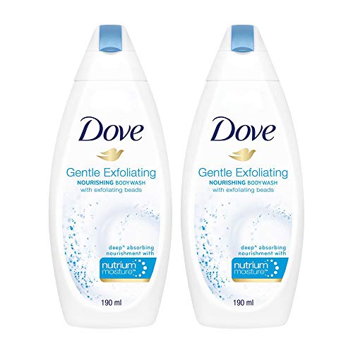 Dove Gentle Exfoliating Nourishing Body Wash for Smooth Skin - 22 oz (Pack of 2) - Hydrating & Moisturizing Shower Gel for Dry Skin, Daily Use at Home or Gym