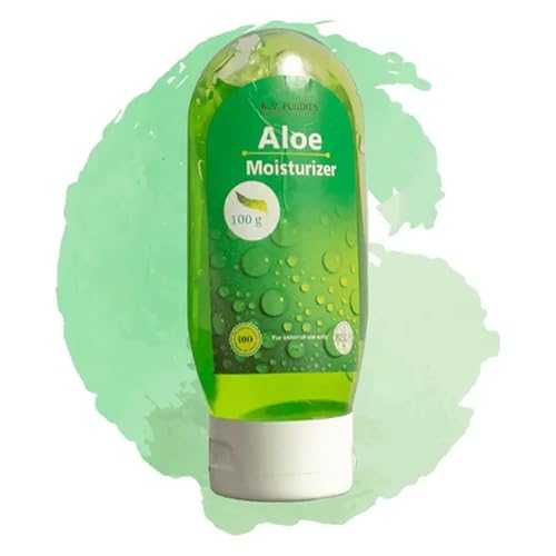 B.V. PUNDIT'S 100% Natural Aloe Vera Moisturizer - 100g, Preservative-Free, Chemical-Free for Dry Skin & Sunburn Relief - Perfect for Daily Hydration & After-Sun Care