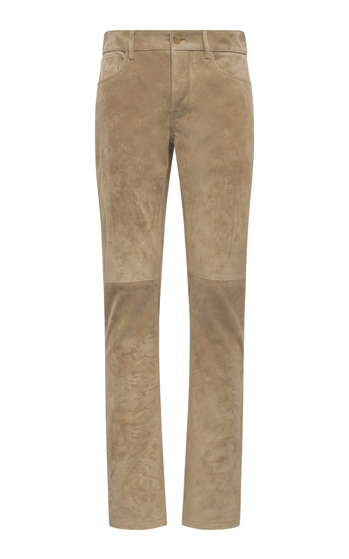 Anthony Five Pocket Pant in Camel Suede - Men's Casual Suede Pants for Everyday Wear & Outdoor Activities