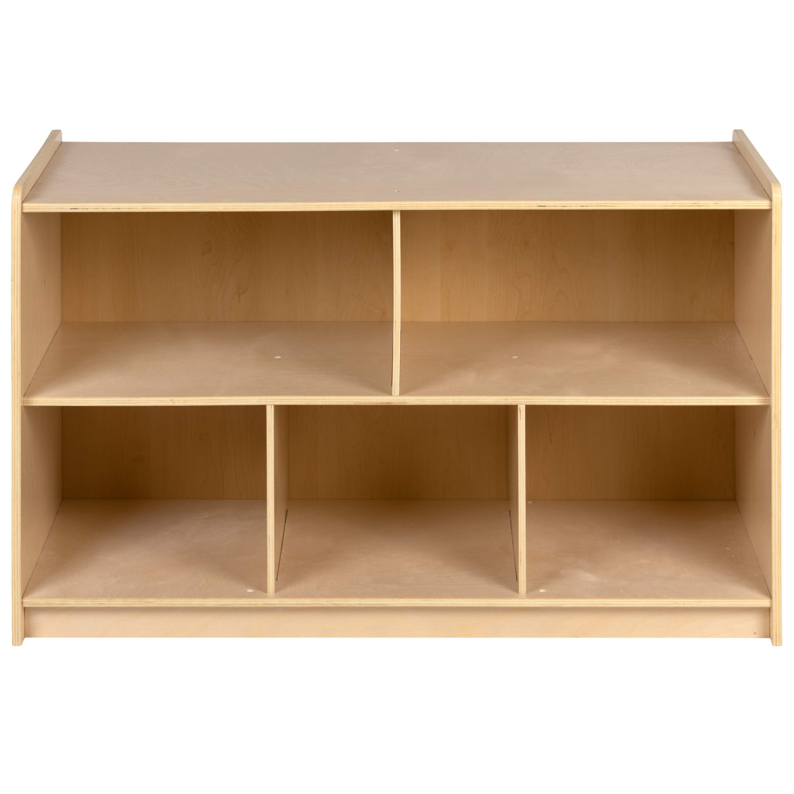 Wooden 5-Section Classroom Storage Cabinet for School, Office & Home - Safe, Kid-Friendly Design - 24