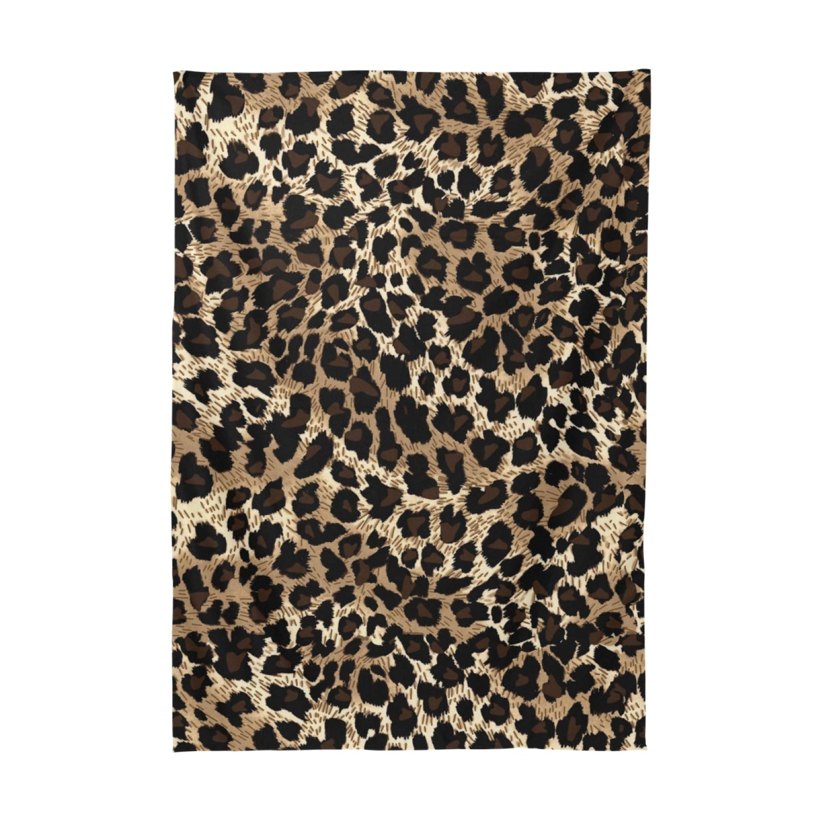 ALAZA Leopard Cheetah Print Tablecloth 60 x 90 Inch - Wrinkle Resistant Rectangle Table Cover for Dining, Kitchen, Parties & Events - Perfect for Holiday Dinners, Birthday Celebrations & Home Decor