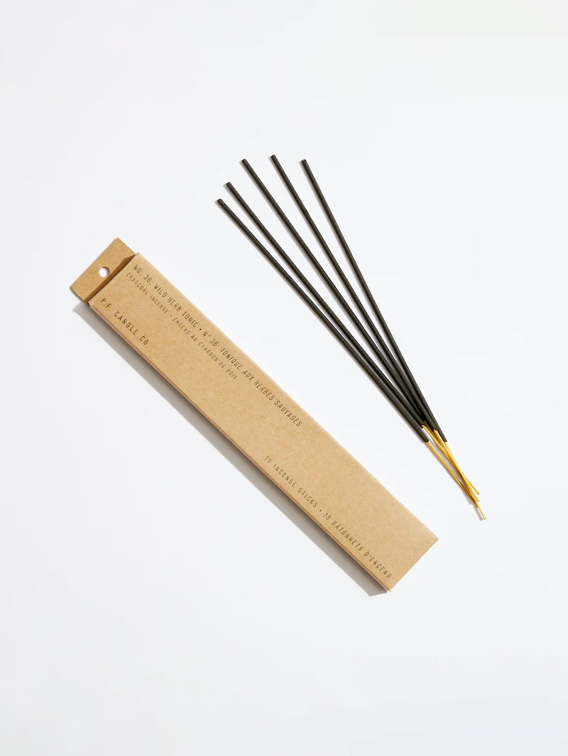 P.F. Candle Co Wild Herb Tonic Incense Sticks - Natural Aromatherapy for Relaxation, Meditation & Home Fragrance