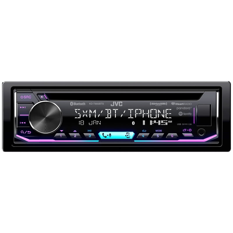 JVC KD-T900BTS Bluetooth Car Stereo Receiver - Premium In-Dash MP3/CD Player with USB/AUX Input, Hands-Free Calling & Wireless Music Streaming for Cars, Trucks & SUVs - Perfect for Road Trips & Daily Commutes