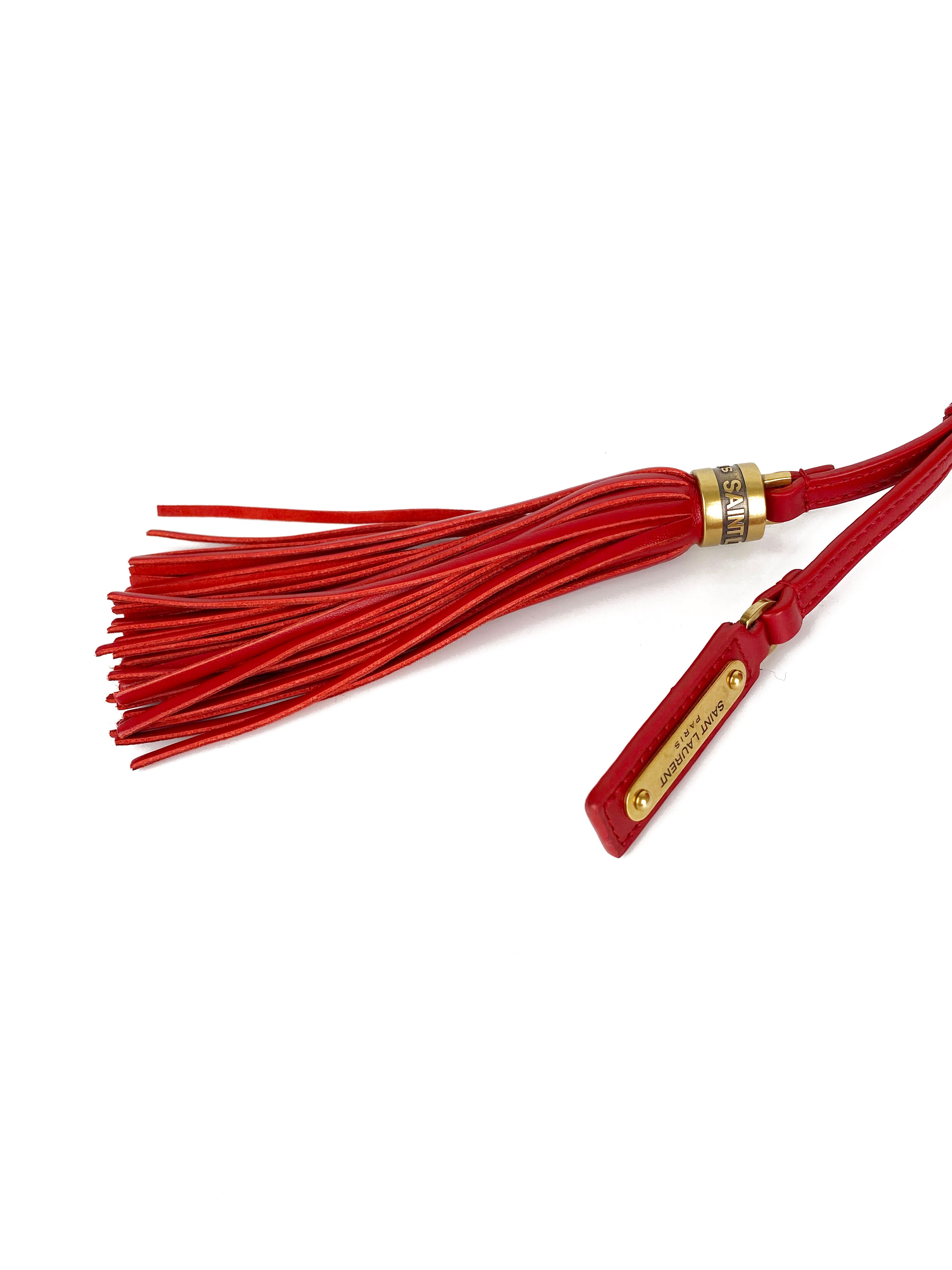 Saint Laurent Red Lou Camera Bag - Luxury Crossbody Bag for Women | Perfect for Parties, Travel & Everyday Use