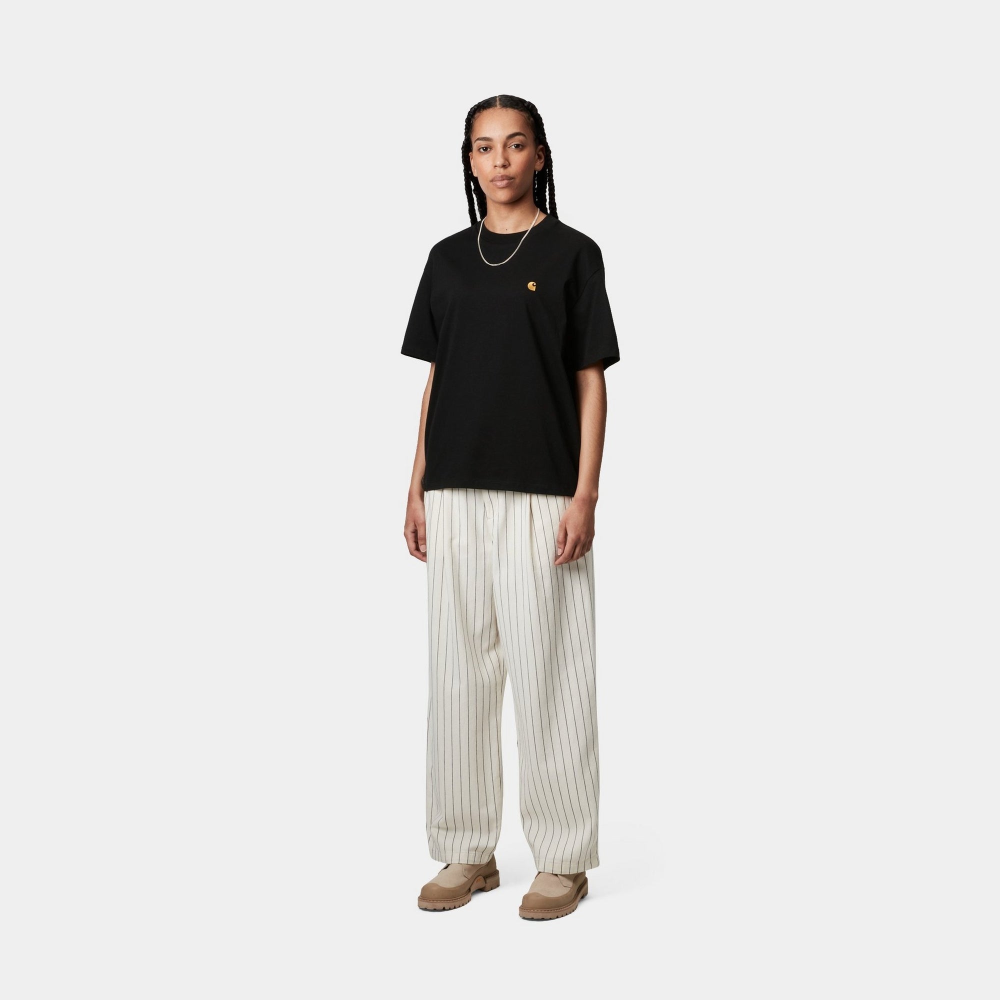 Women's Chase T-Shirt - Soft Cotton Black Tee for Casual Wear & Everyday Outfits | Perfect for Layering, Workouts & Street Style