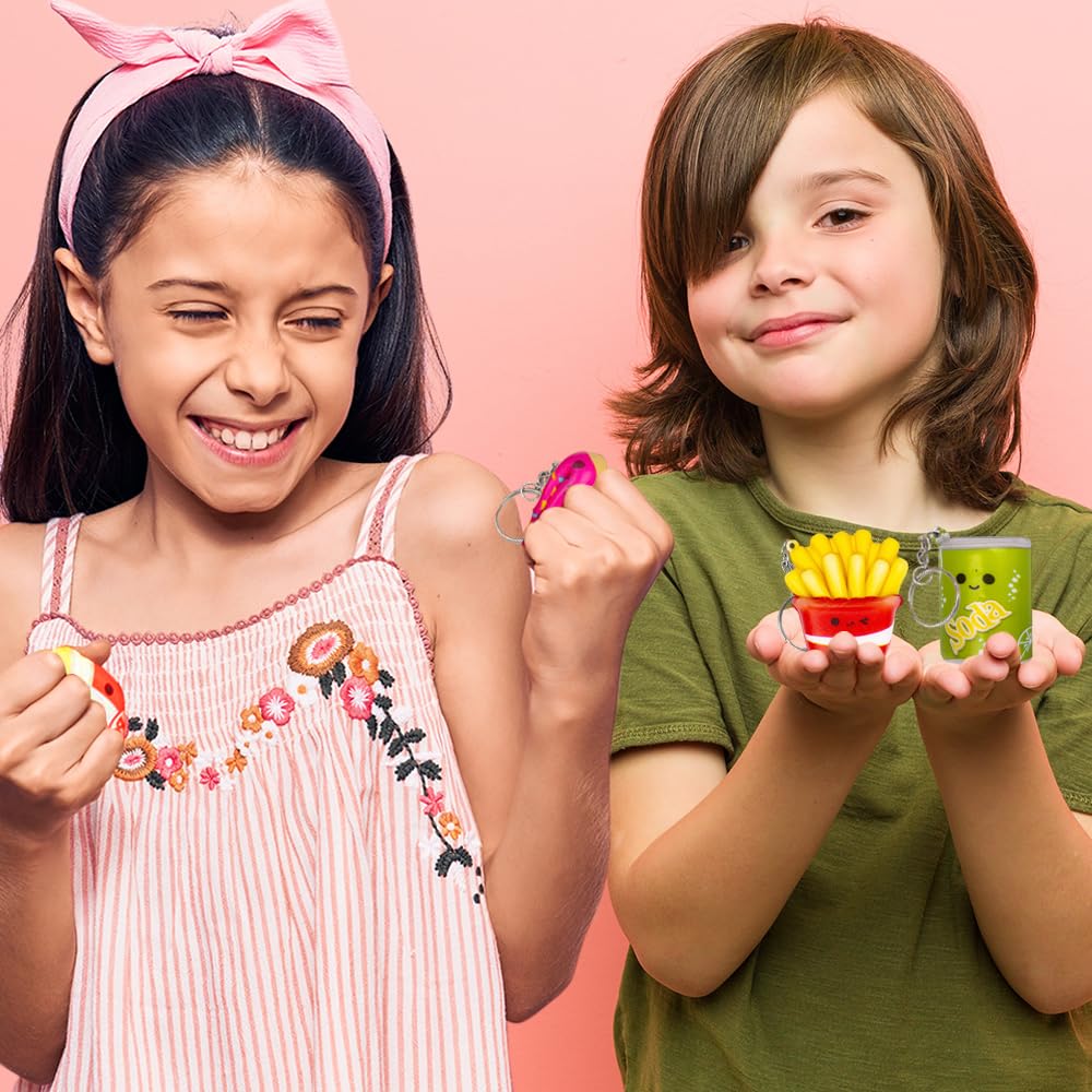 ArtCreativity Mini Squish Fast Food Toys - 8-Piece Stress Relief Set for Kids with Fun Food Designs | Slow-Rise Sensory Fidget Toys for Anxiety Relief | Perfect for Birthday Party Favors, Goodie Bags & Classroom Rewards | Great Gift for Boys & Girls Ages 3+