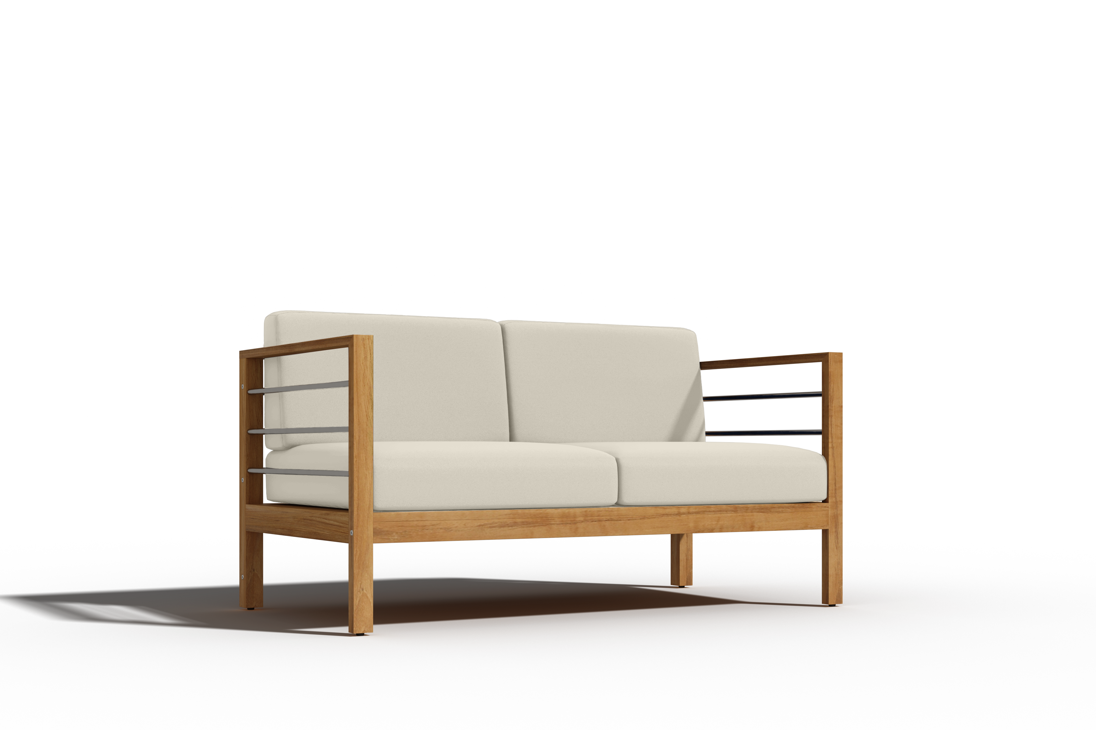 Premium 4-Piece Teak Outdoor Patio Deep Seating Set with Sunbrella Cushions - Waterproof & UV Resistant - Perfect for Backyard, Garden, Poolside & Patio Relaxation