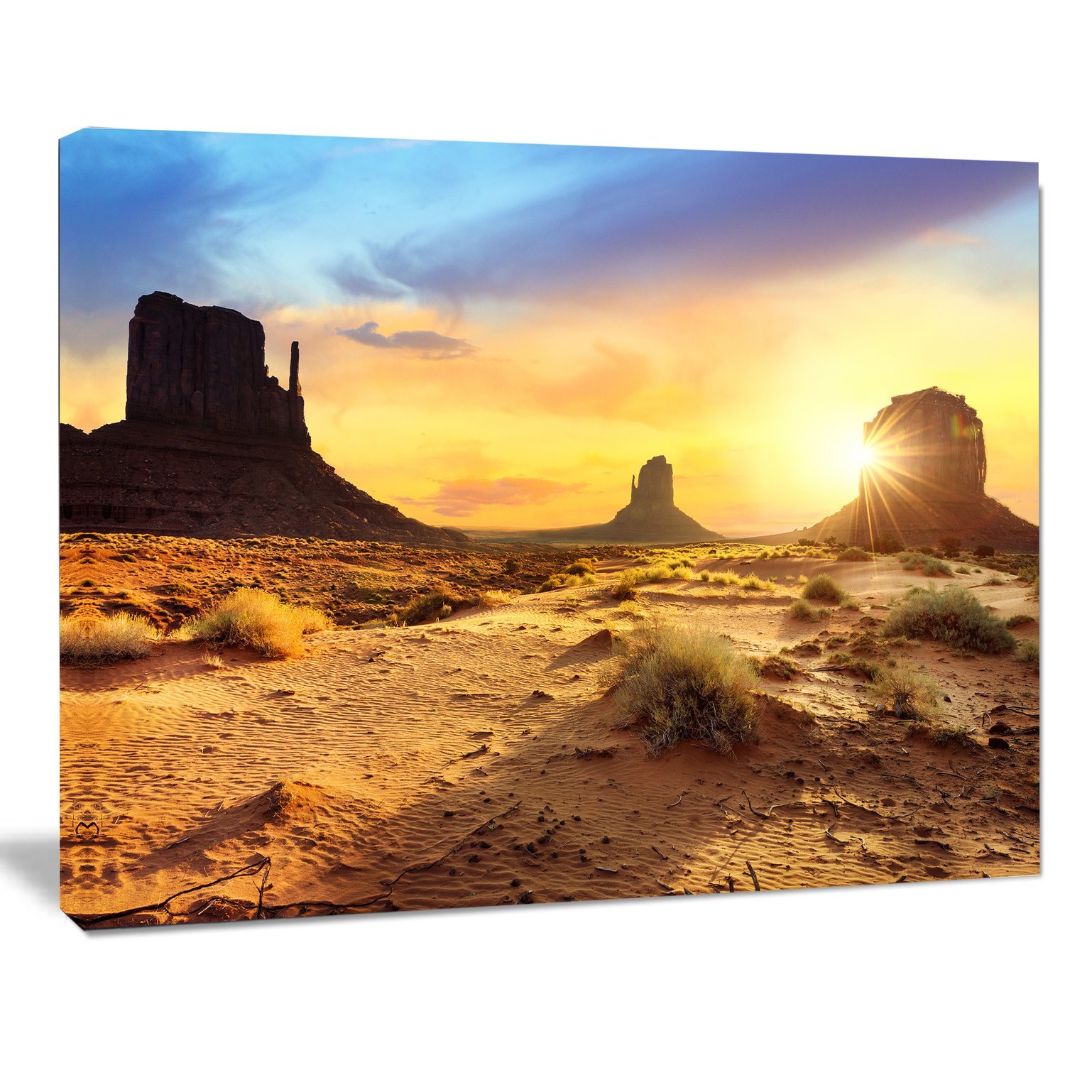 Stunning Monument Valley Landscape Photography Canvas Art Print - Desert Scenery Wall Decor for Living Room, Office & Bedroom
