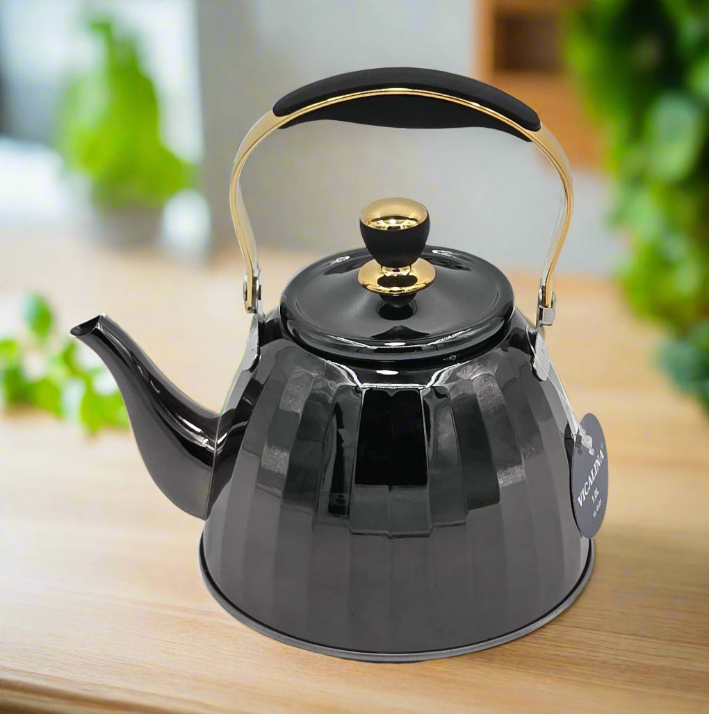 Stainless Steel 3.0L Tea Kettle - Fast Boiling, Whistling, Durable for Stovetop & Induction - Perfect for Home, Office & Camping Use
