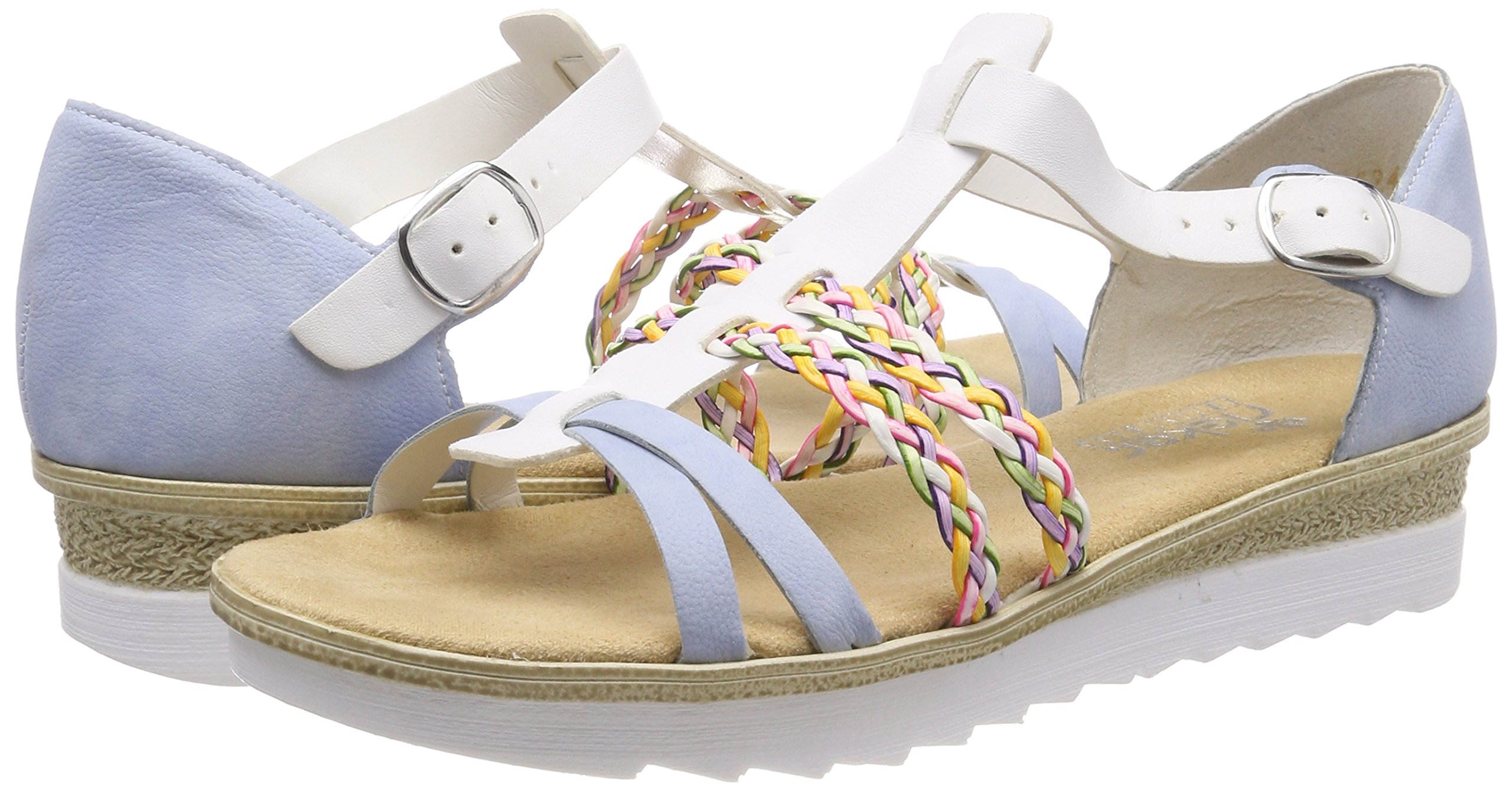 Rieker Women's Gladiator Sandals - Comfortable Strappy Summer Shoes for Walking & Travel | Casual Outfits & Beach Wear