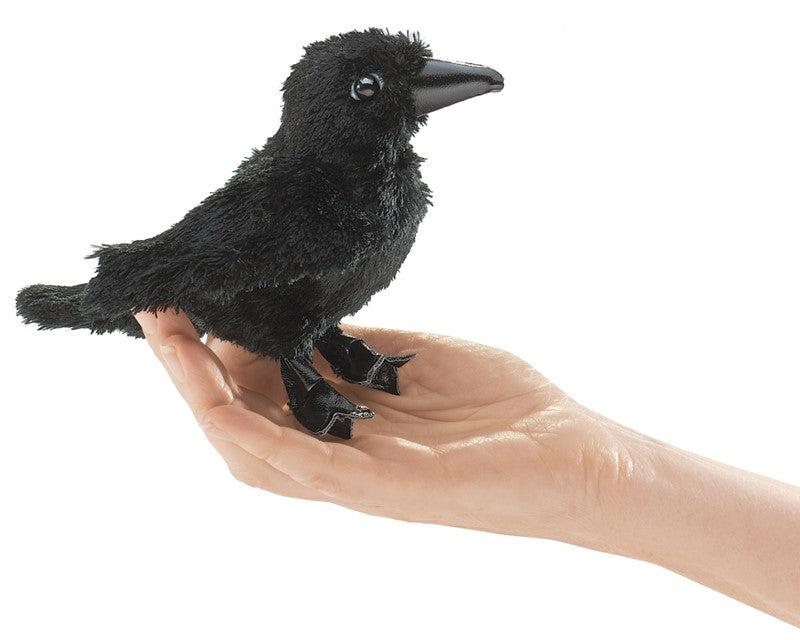 Mini Raven Finger Puppet - Black Bird Hand Puppet for Storytelling, Kids Pretend Play & Theater - Perfect for Classroom, Birthday Parties & Educational Fun