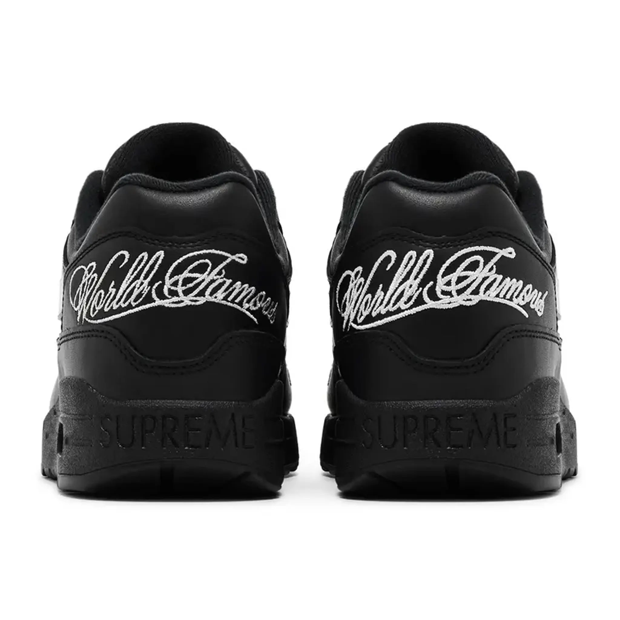 Nike x Supreme Air Max 1 '87 SP Black White Sneakers - Limited Edition Men's Running Shoes for Streetwear & Urban Fashion