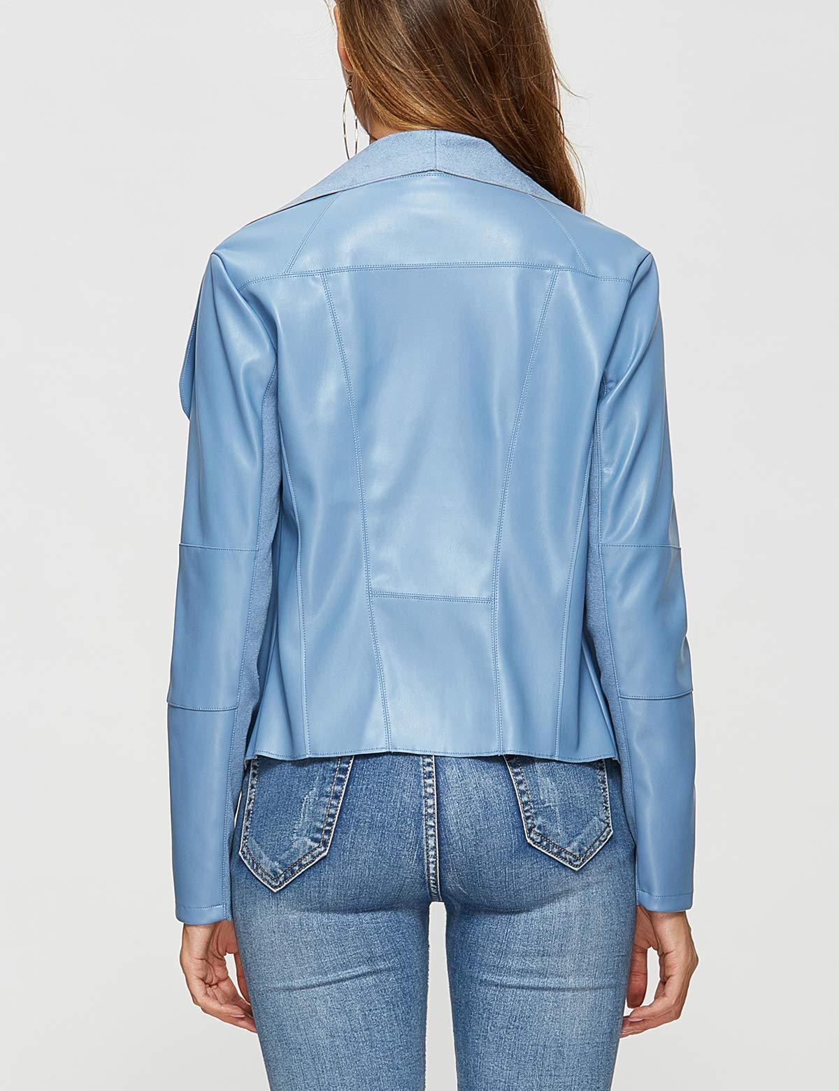 Women's Faux Leather Blazer Jacket - Slim Fit Open Front Lapel Blazer for Office, Business & Casual Wear | Elegant Work Jacket for Women | Perfect for Professional Outfits, Date Nights & Fall Fashion