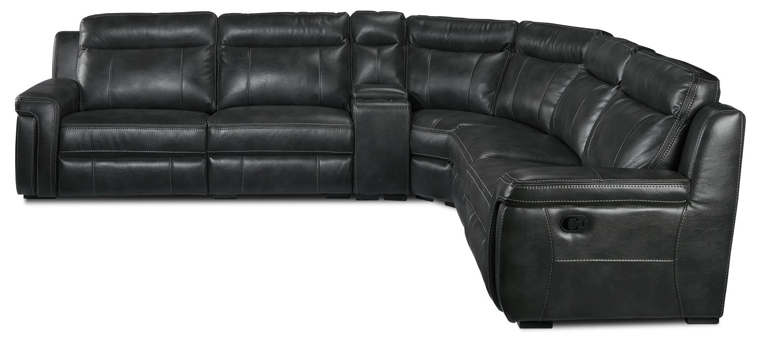 6-Piece Bolero Reclining Sectional Sofa Set in Gray - Modern Living Room Furniture for Comfortable Lounging & Family Movie Nights