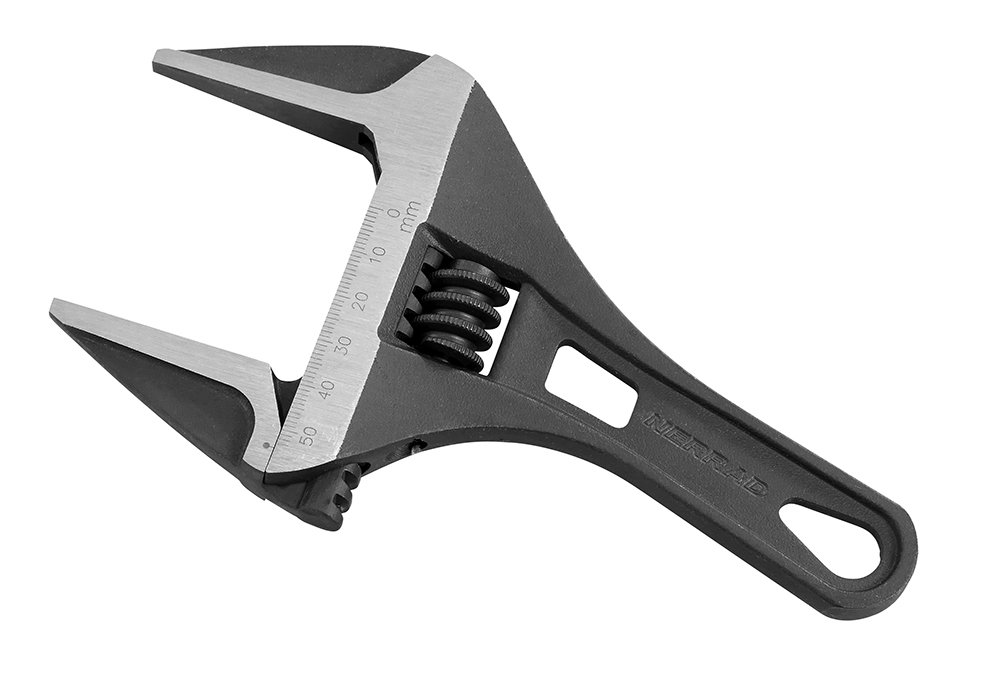 NTSWS4 Super Wide Stubby Wrench Jaw - 54mm Black Heavy-Duty Tool for Tight Spaces - Perfect for Automotive, Plumbing & DIY Repairs
