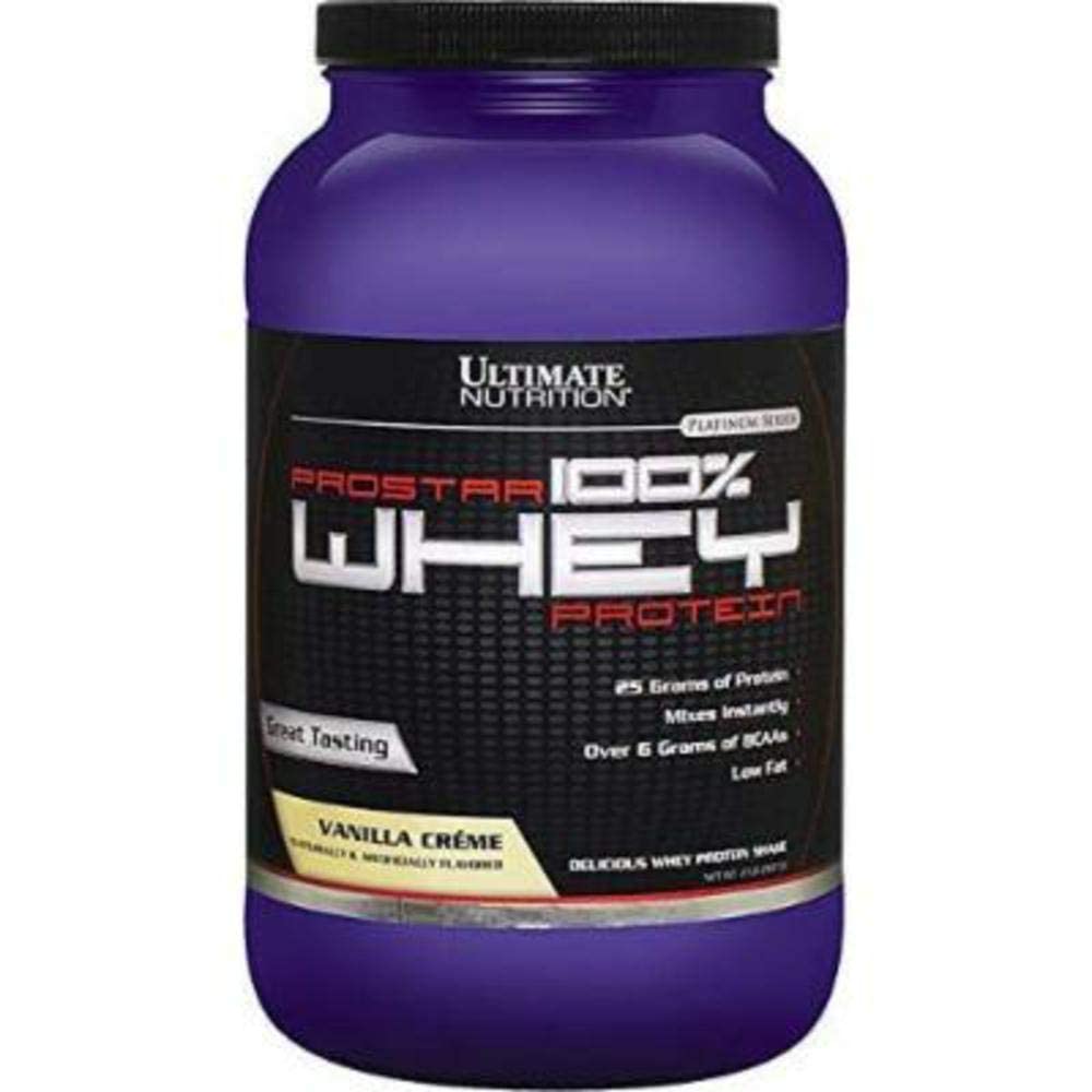 Ultimate Nutrition Prostar Whey Protein Powder - 2lbs Vanilla Crème | Low Carb, Keto Friendly Protein Shake with 25g Protein, BCAA & Whey Isolate/Concentrate Blend | Ideal for Post-Workout Recovery, Muscle Building & Weight Management