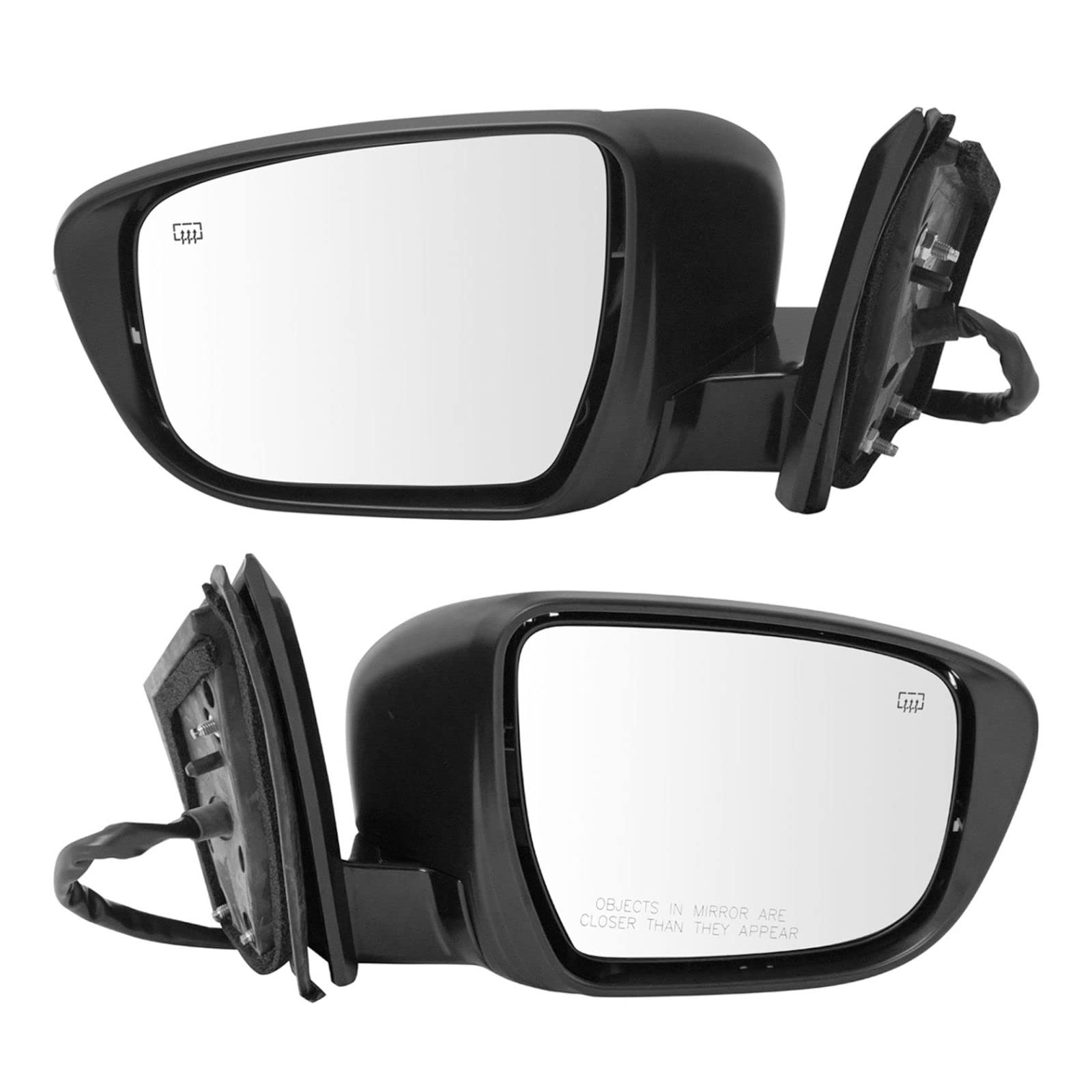 Power Heated Memory Turn Signal Side Mirrors with Camera - Paint to Match (Pair) - Perfect for Winter Driving & Enhanced Safety