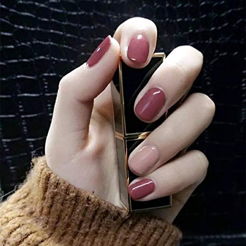 Mosako Pink Press on Nails - Short Square Fake Nails with Glossy Finish | 24Pcs Full Cover Gel Acrylic Nails Tips | DIY Salon Quality Artificial Fingernails for Women & Girls | Perfect for Parties, Weddings, Festivals and Everyday Wear