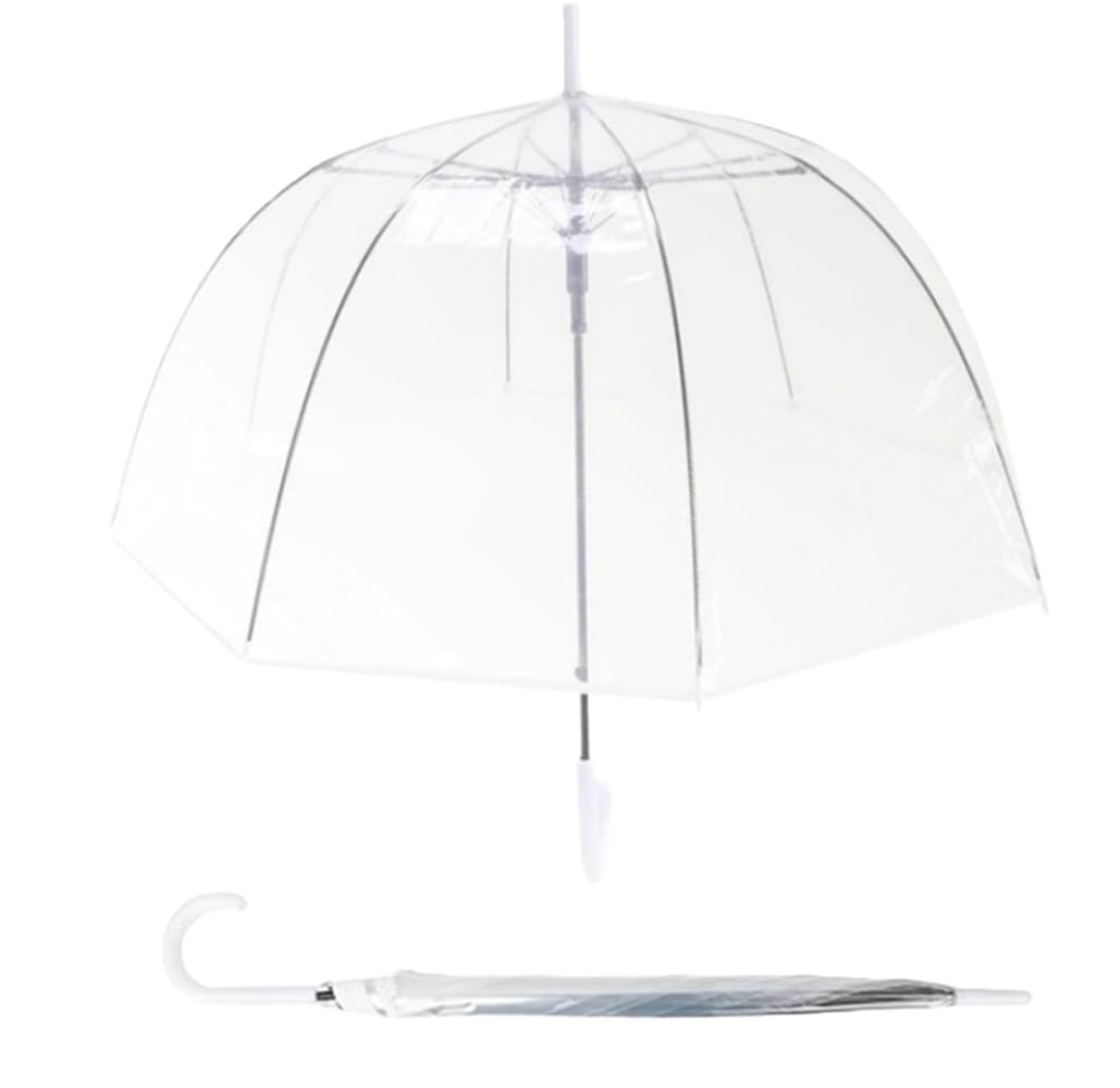 Clear Bubble Umbrella for Adults - Large Rainproof Canopy with Automatic Open - Transparent Windproof Umbrella for Rain - Perfect for Weddings, Graduation, Outdoor Events & Daily Commute