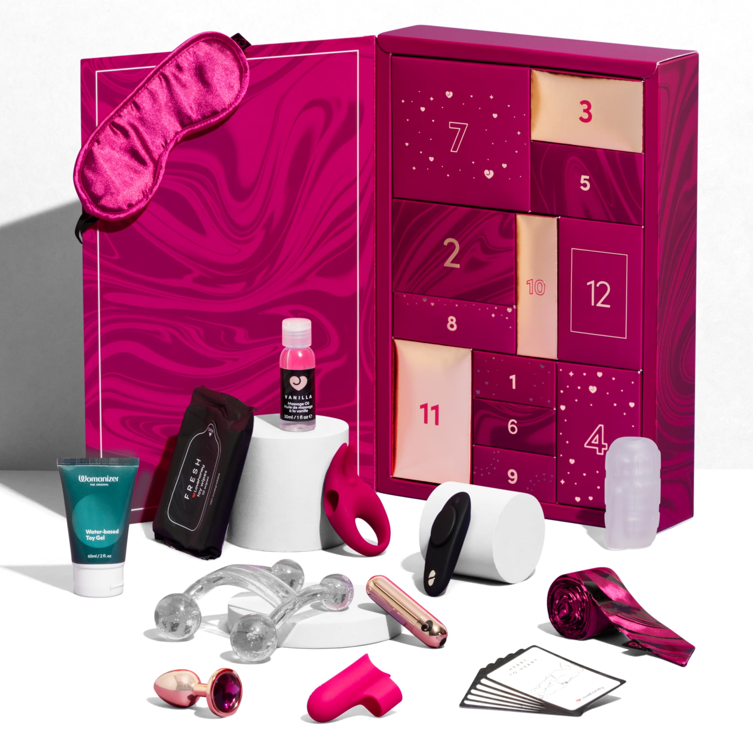 Lovehoney 12-Piece Romantic Couples Sex Toy Gift Set for Women & Men - Includes Vibrator, Bullet Massager, Cock Ring, Lube & Erotic Games | Perfect for Anniversary, Valentine's Day & Spicing Up Your Relationship | $250 Value Adult Toy Collection