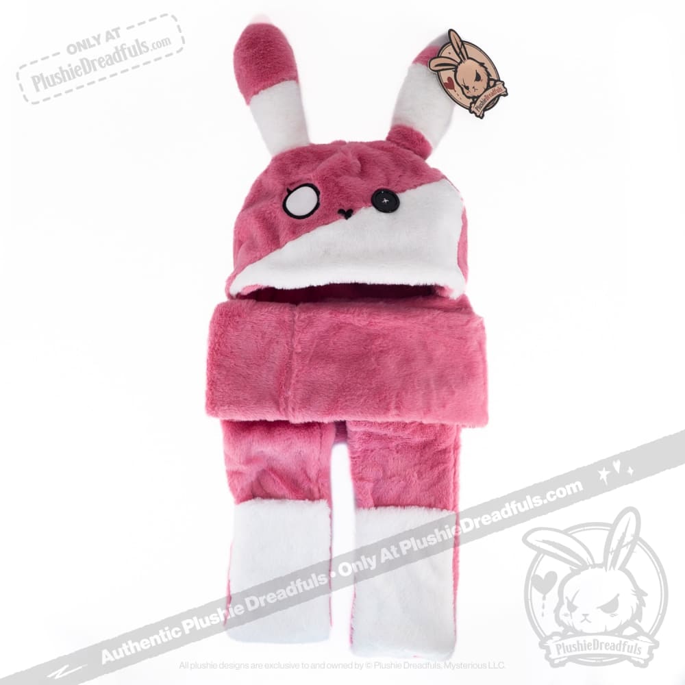 Scoodie Dreadful BPD Rabbit Scarf Hoodie - Cozy Winter Wear for Women, Cute Animal Print Fashion Hooded Scarf - Perfect for Cold Weather, Outdoor Activities & Mental Health Awareness