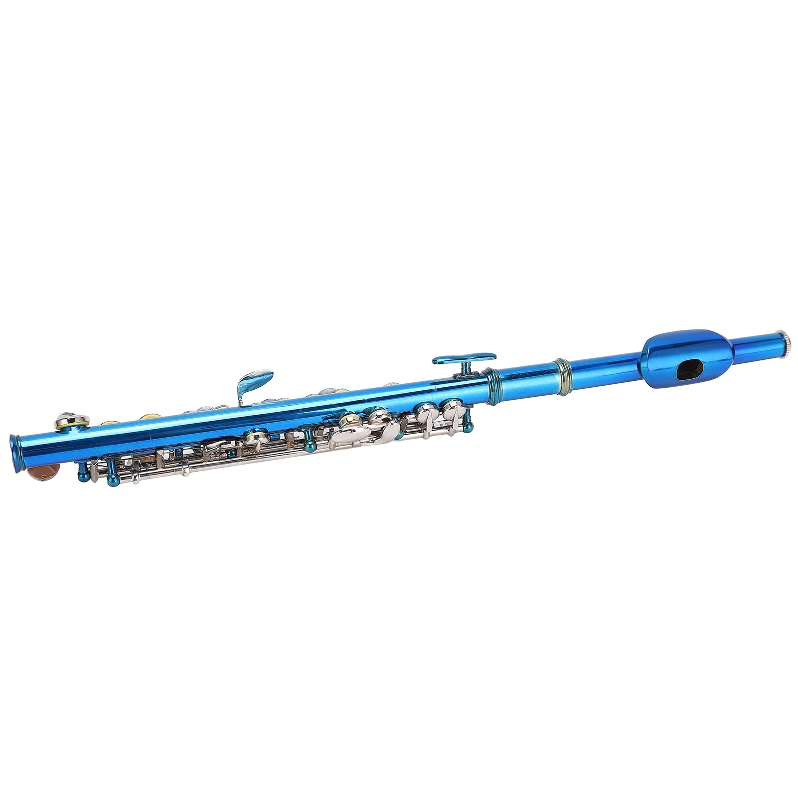 Piccolo Instrument - Blue Key 6-Hole E Key Top Beginner Flute | Perfect for Music Students, Band Practice & Solo Performances