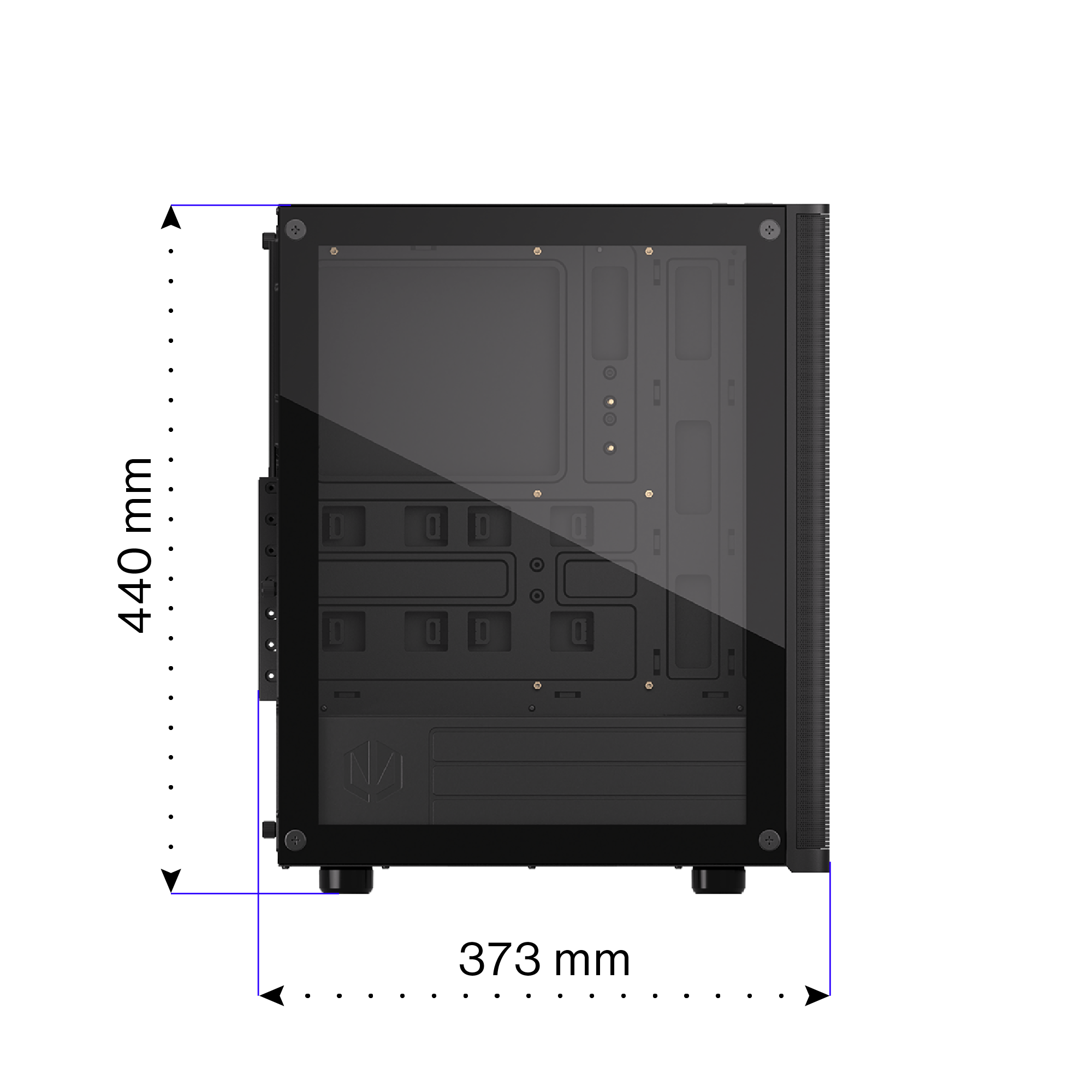 Endorfy Ventum 200 Air ATX Mid Tower PC Gaming Case - High Airflow, Tempered Glass Side Panel, RGB Lighting (EY2A002) - Perfect for Gaming Rigs & Workstation Builds