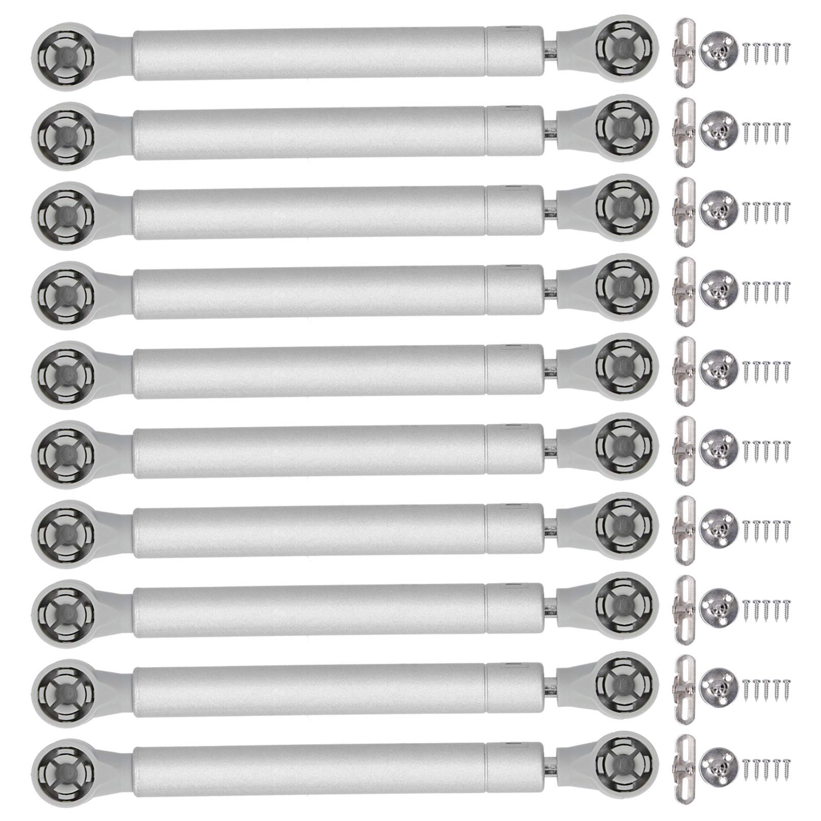 10Pcs Hydraulic Support Rods for Furniture Cabinets - Heavy Duty Lift Supports, Adjustable Hinges, Pneumatic Components - Perfect for Wardrobes, Kitchen Cabinets & Tatami Storage (Pneumatic Auxiliary Parts)
