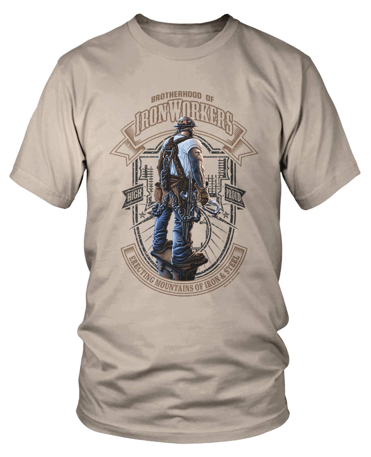 Amdesco Men's Brotherhood of Iron Workers Graphic T-Shirt - Comfortable Cotton Tee for Construction Workers & Union Members - Perfect for Job Sites, Union Events & Casual Wear
