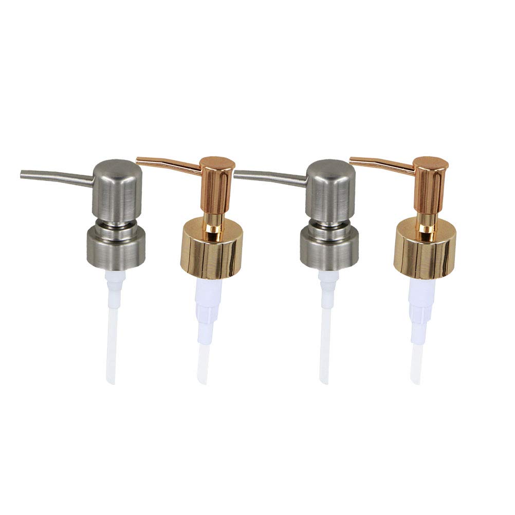 Hemoton 4-Pack Press Pump Head Replacement - Durable Dispenser Nozzle for Bottles | Ideal for Lotion, Soap & Cosmetic Containers
