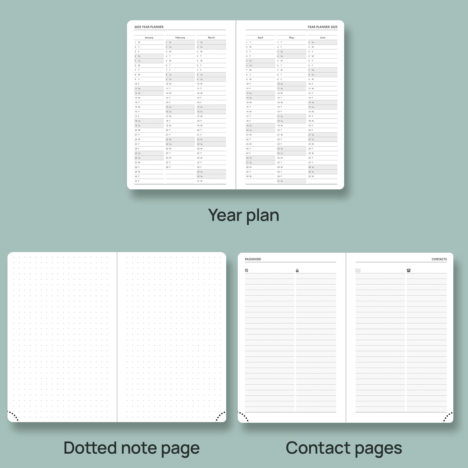 POPRUN 2024-2025 Leather Cover Pocket Planner (4'' x 6.25'') - Weekly & Monthly Academic Calendar Organizer for Time Management, Mini Purse Size with Inner Pocket (July 2024-June 2025) - Perfect for Students, Professionals & Daily Planning