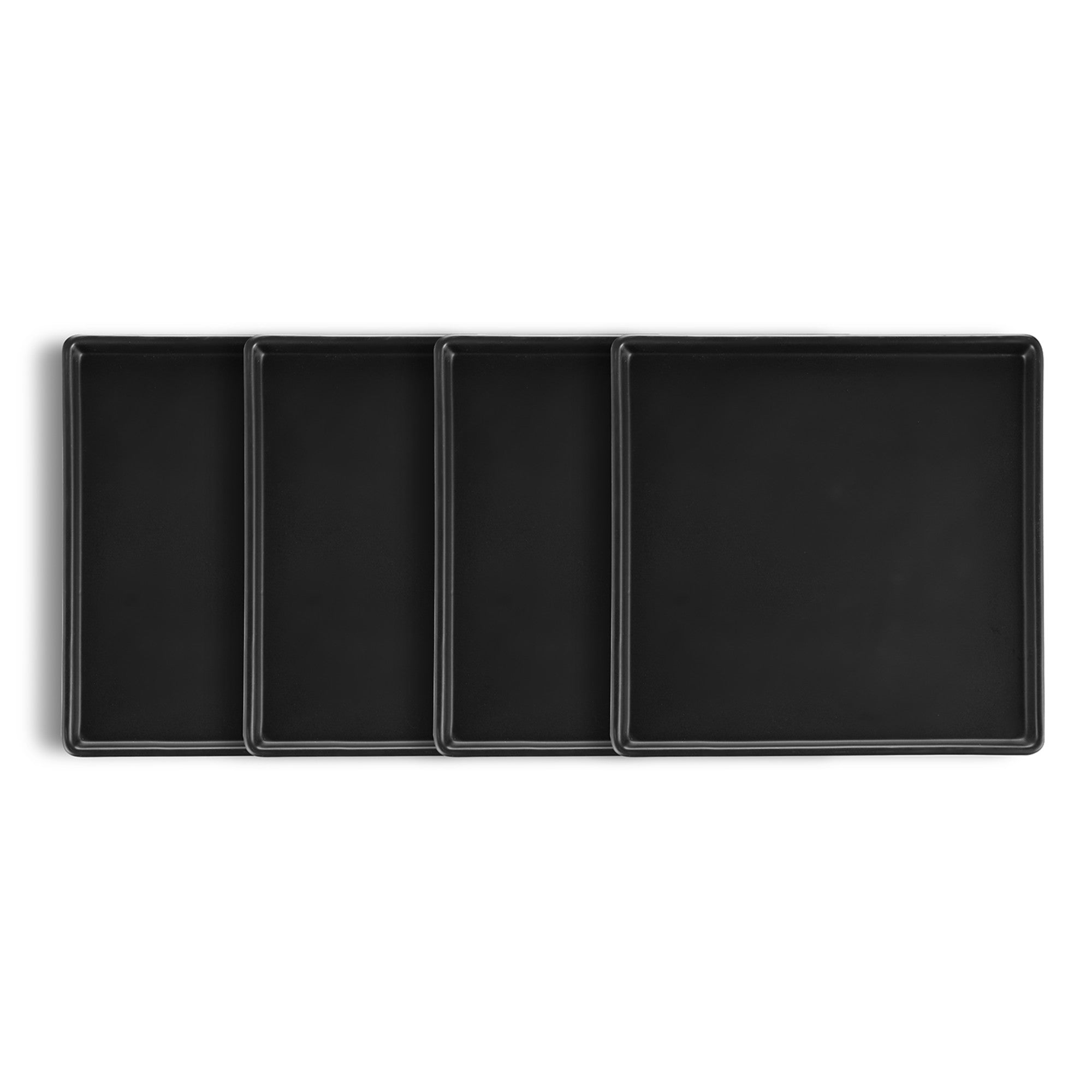 Grace Stoneware Dinner Plate - Black Matte Ceramic Plate Set for Everyday Dining, Restaurant & Home Decor