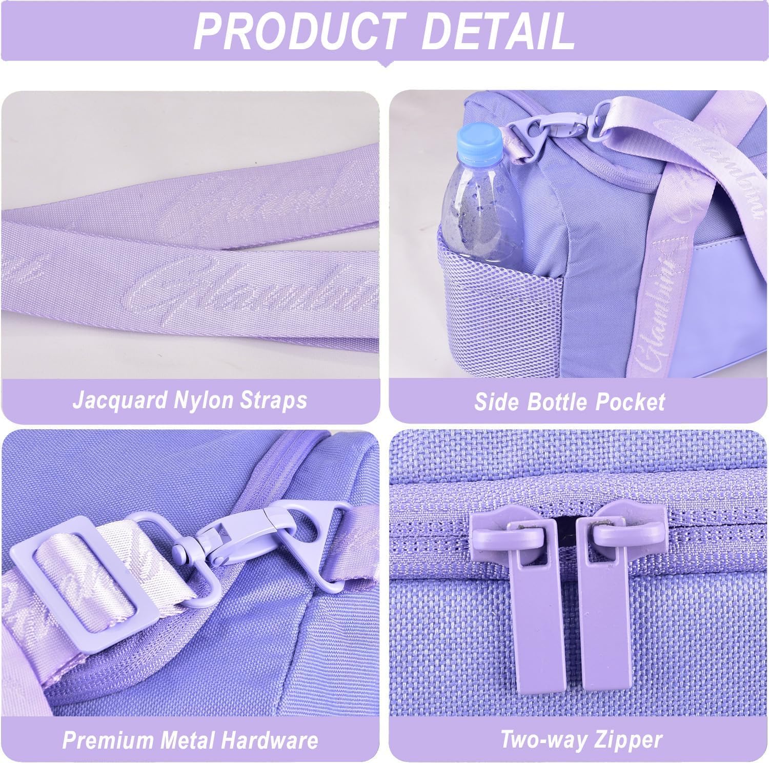 24L Waterproof & Tear-Resistant Duffle Bag with Shoes Compartment - Overnight Weekender Travel Gym Bag for Women & Girls - Perfect for Sports, Gym, Travel & Weekend Getaways