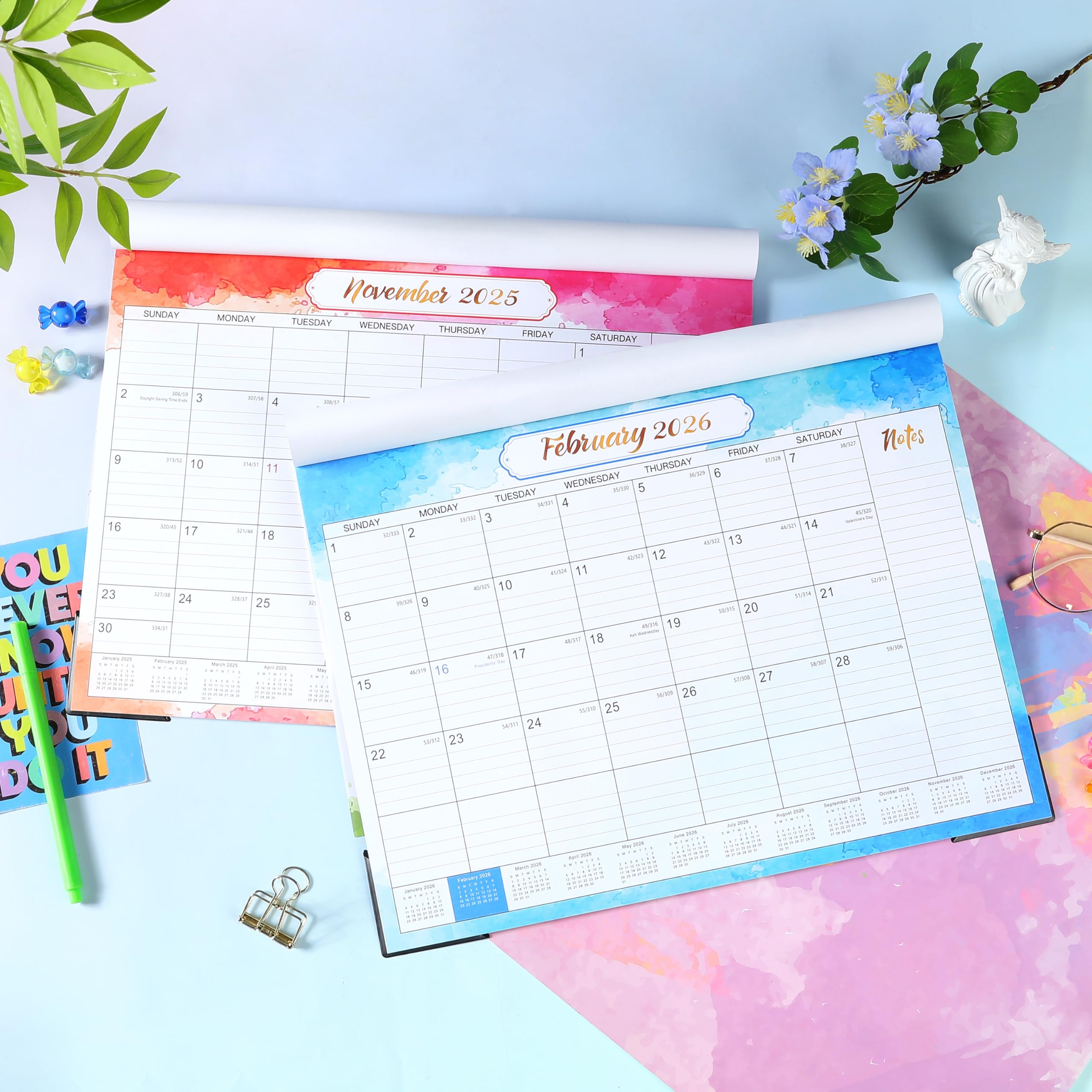 2025-2026 18-Month Desk Calendar | July 2025 - June 2026 | 14.6