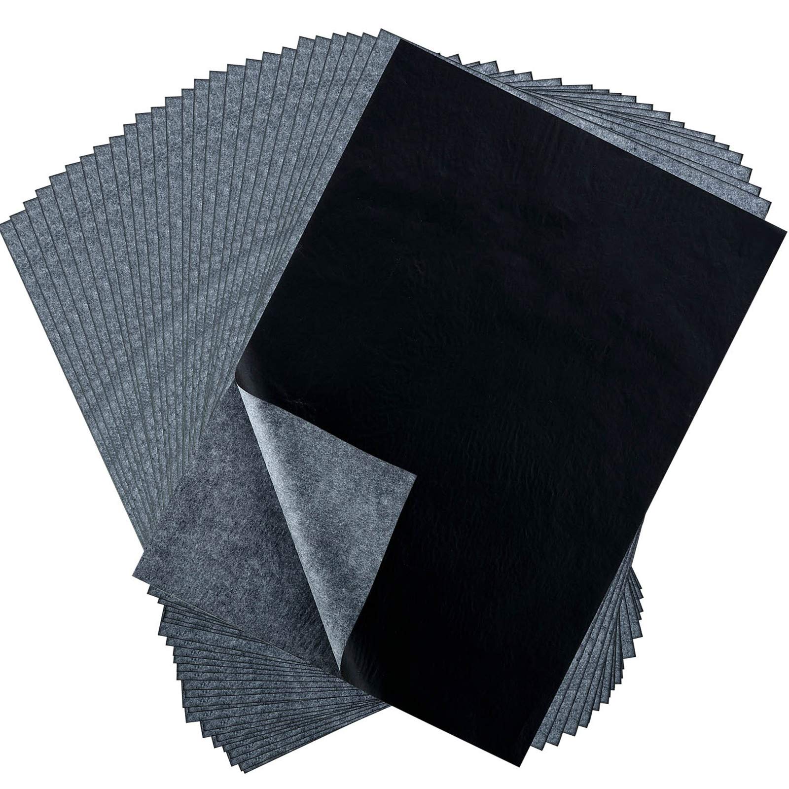 Hotop 100 Sheets Black Carbon Transfer Paper - 8.5 x 11 Inch Tracing Paper for Wood, Paper, Canvas, Fabric - Perfect for DIY Crafts, Tattoo Stencils, and Art Projects