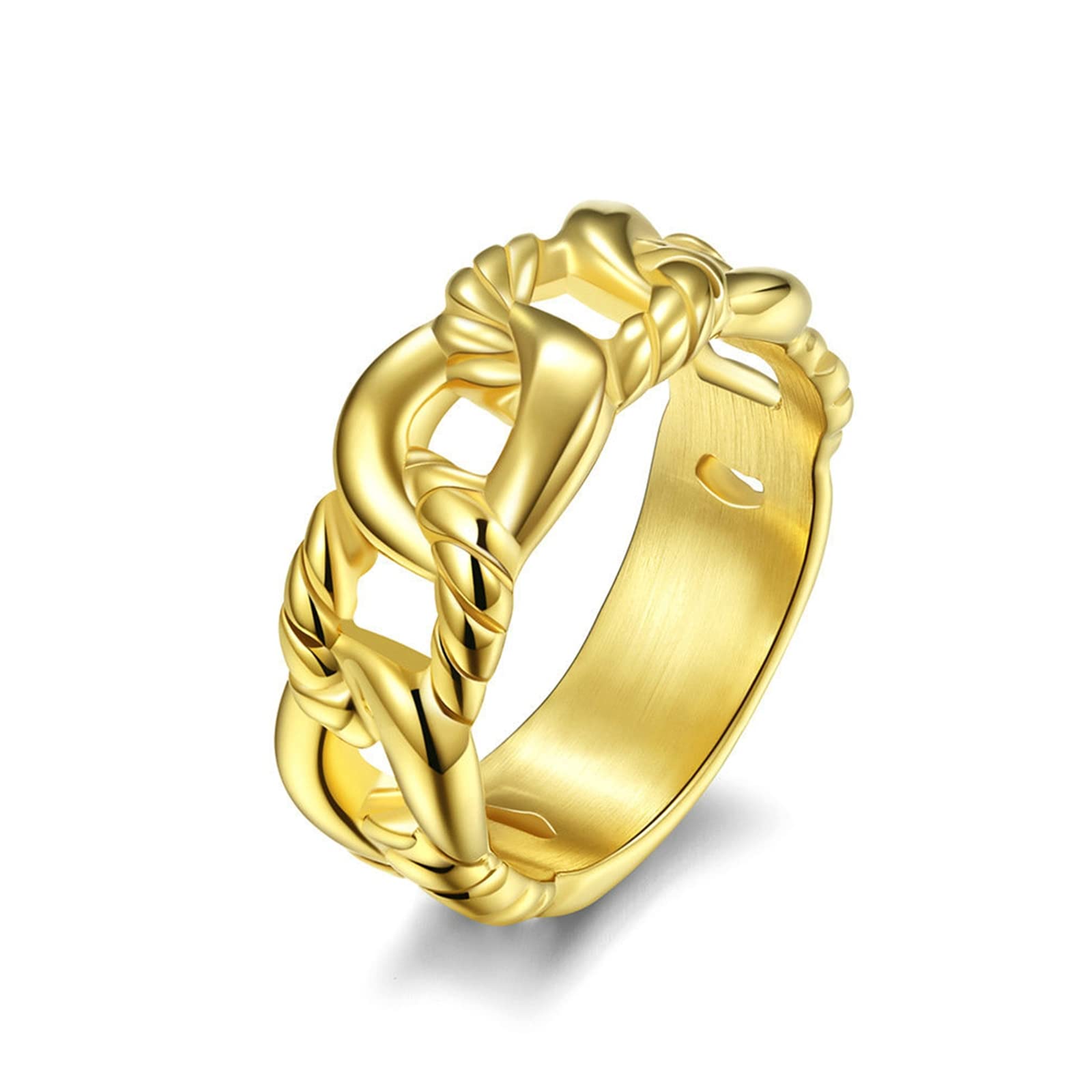Bishilin Men's Wedding Band - 9MM Stainless Steel Ring in Silver, Black & Gold - Durable & Comfortable for Everyday Wear - Perfect for Weddings, Anniversaries & Special Occasions