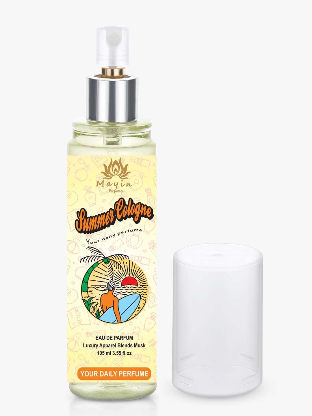 Mayin Summer Cologne Eau De Parfum - Long Lasting Fragrance Spray for Men & Women | 10ml Travel Size (3.5oz) | Fresh Citrus & Floral Scent | Perfect for Daily Wear, Office & Date Nights