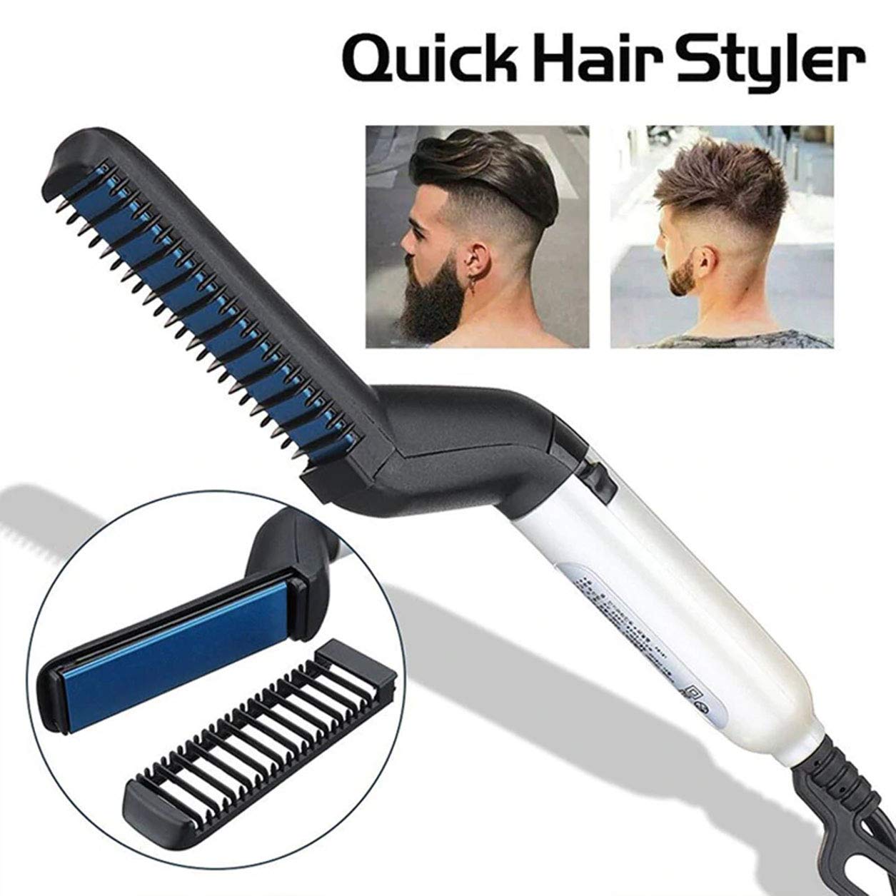 Electric Beard & Hair Straightener Comb - Fast Heating Styling Tool for Men & Women | Perfect for Home, Travel & Salon Use