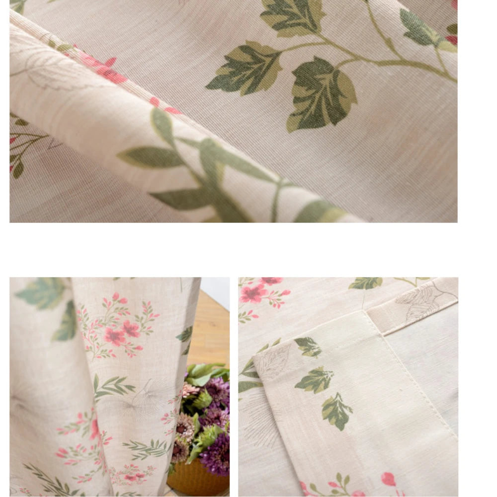 Kiana Cottage Garden Floral Blackout Curtains - Custom Window Treatments for Bedroom, Living Room & Nursery - Light Blocking Thermal Insulated Drapes