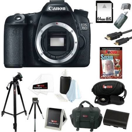 Canon EOS 70D/80D 20.2MP DSLR Digital Camera Body with 64GB SDHC Card & Accessories Kit - Perfect for Portrait, Landscape & Travel Photography