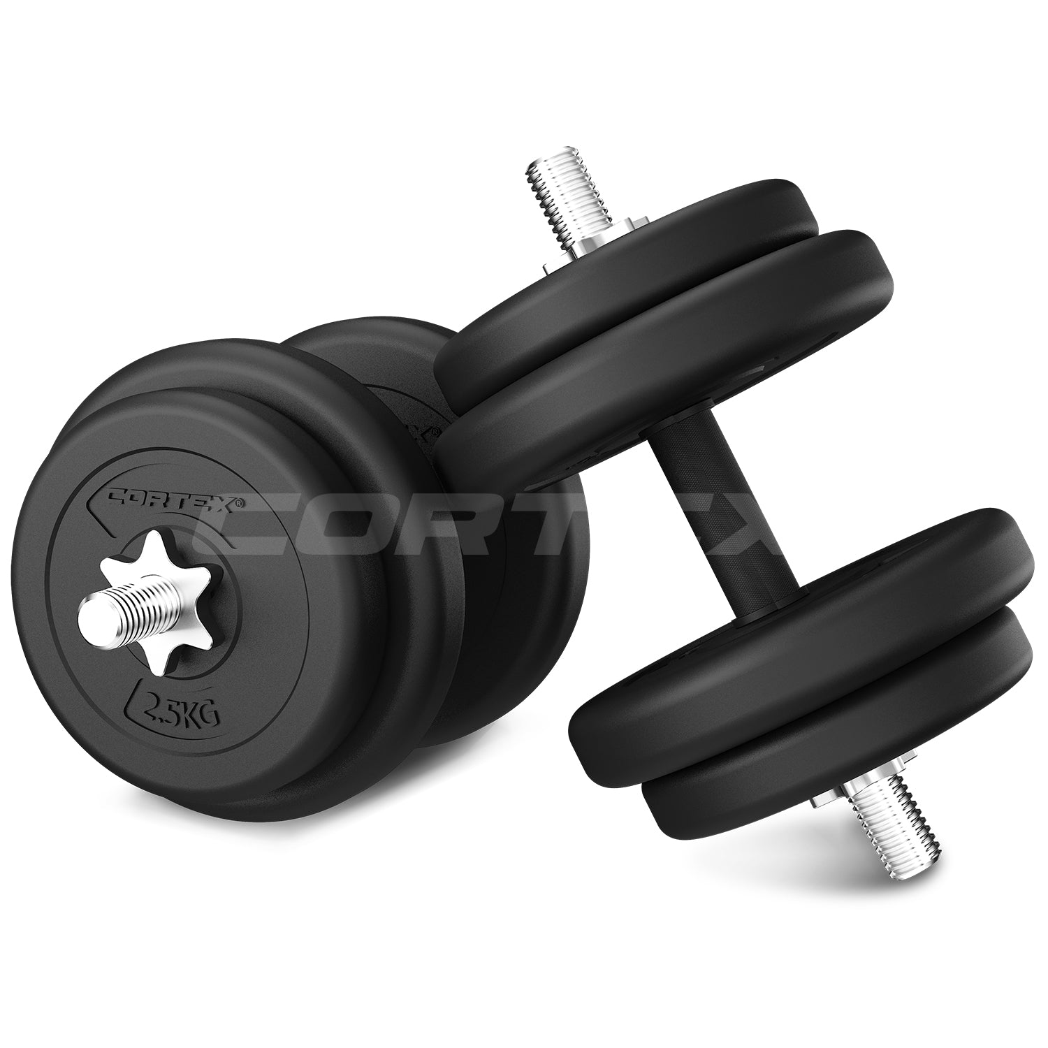 CORTEX 90kg (200lb) EnduraShell Olympic Barbell Weight Set with Storage Rack - Home Gym Equipment for Strength Training & CrossFit Workouts