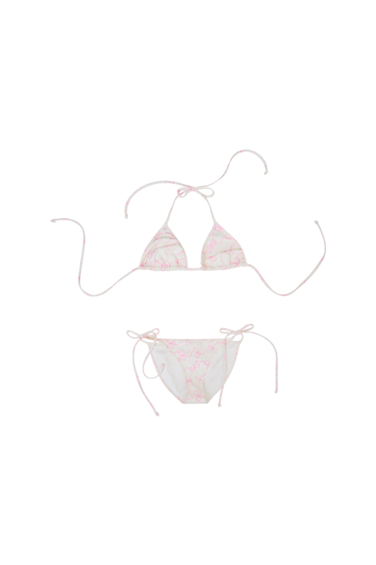 Harbor Bow Print Bikini Set - Sexy Two Piece Swimwear for Women, Adjustable Straps & High Waist Bottom - Perfect for Beach, Pool Party & Summer Vacation