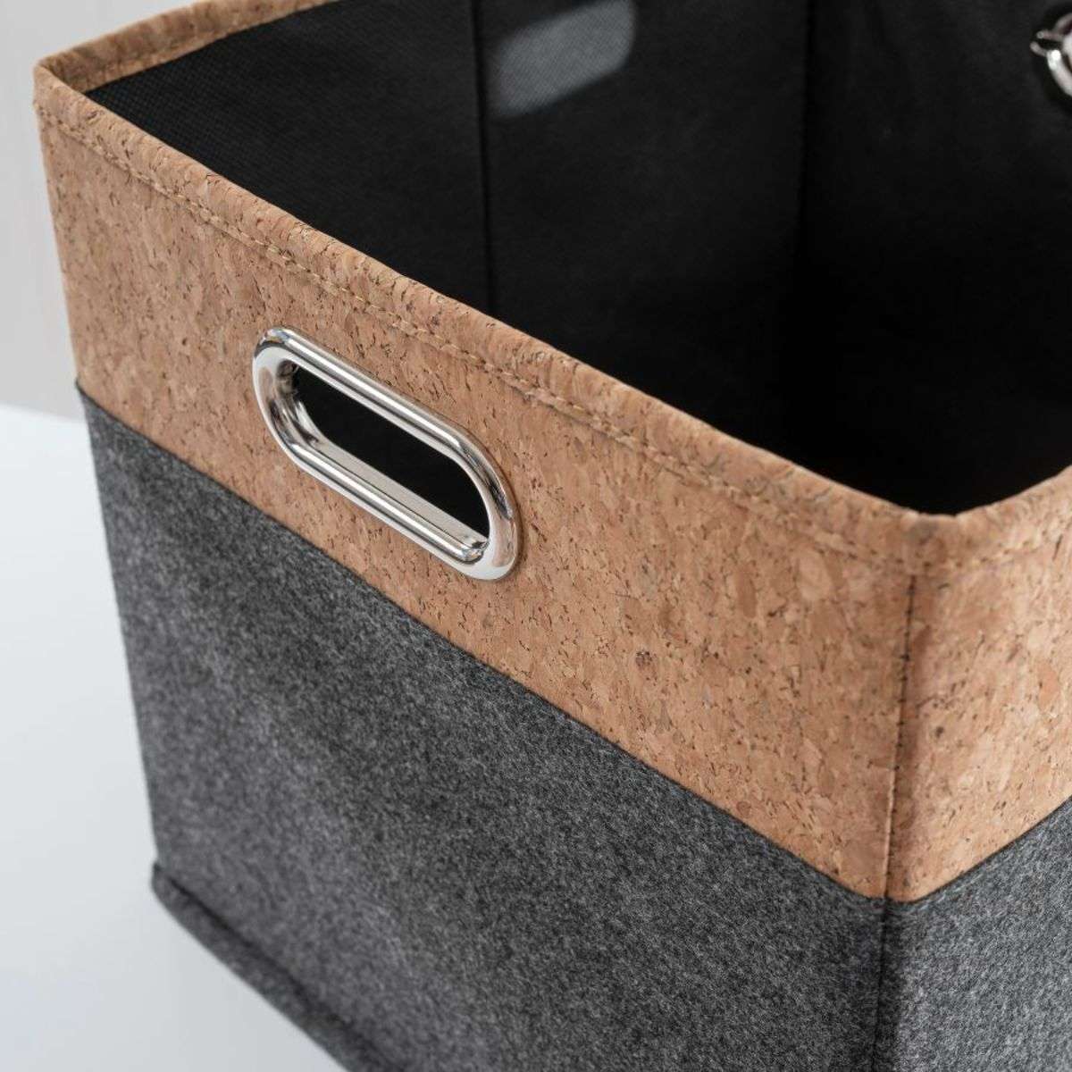 Loryn Cube Basket - Stylish Black Storage Bin for Home Organization | Perfect for Living Room, Bedroom, and Office Decor