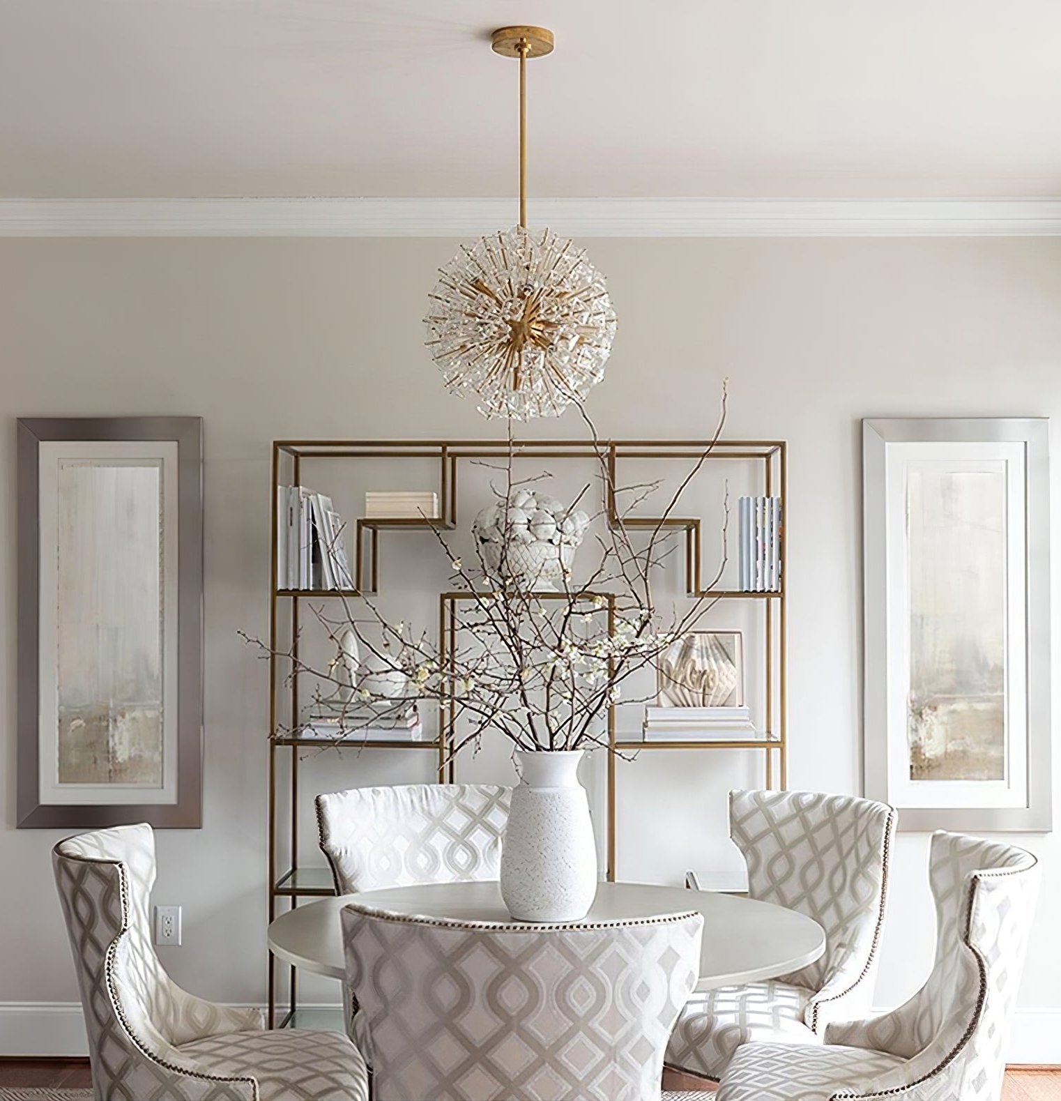 Dickinson Chandelier - Elegant Crystal Ceiling Light Fixture for Dining Room, Living Room & Bedroom | Perfect for Home Decor & Wedding Venues