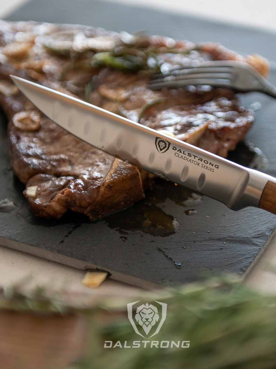 Premium 4-Piece Steak Knife Set with Olive Wood Handle - Dalstrong Gladiator Series | Sharp Kitchen Knives for Steak, Meat Cutting & Fine Dining | Perfect for Home Chefs & Restaurant Use