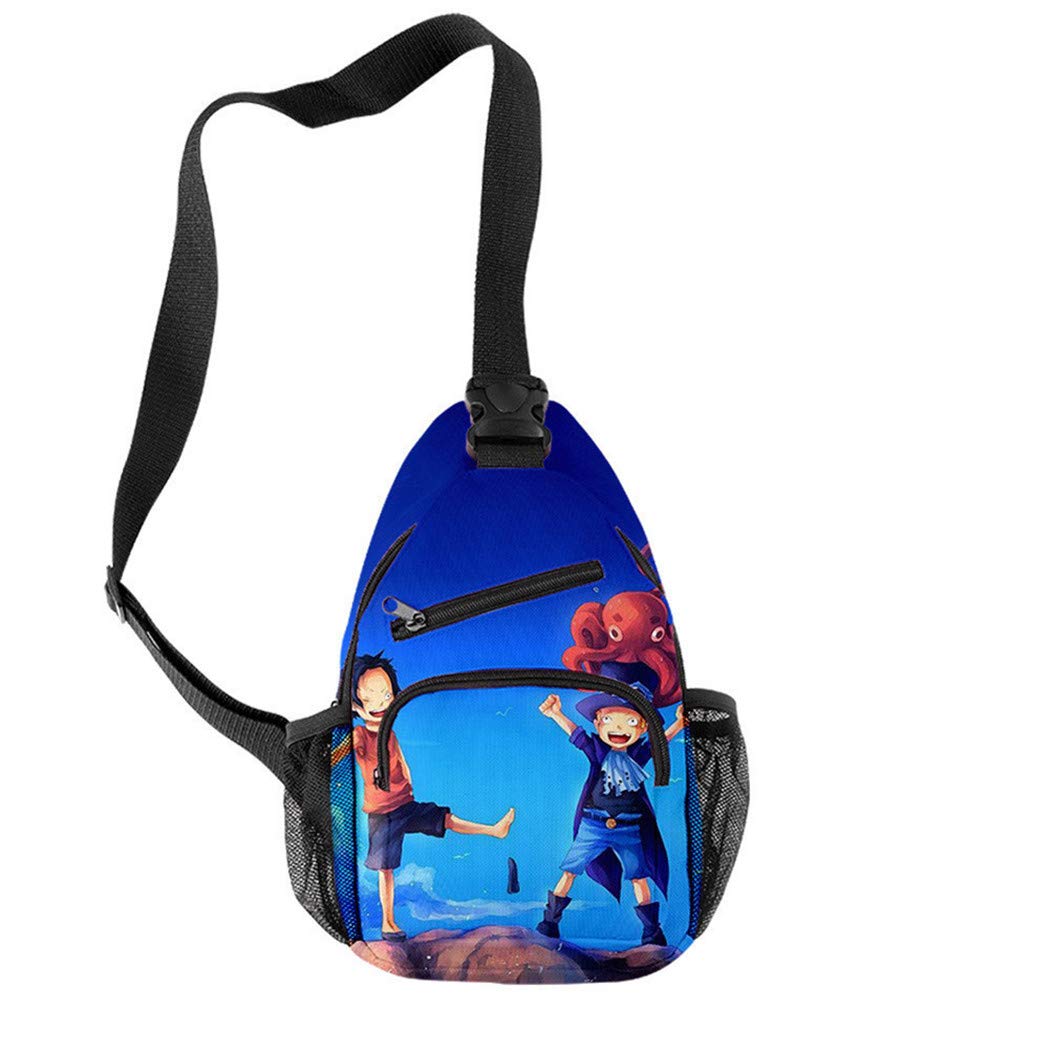 One Piece Anime Sling Bag - Crossbody Chest Shoulder Backpack for Hiking, Travel & Cosplay | Lightweight & Durable | Official Anime Merchandise | Perfect for Conventions, School & Daily Use