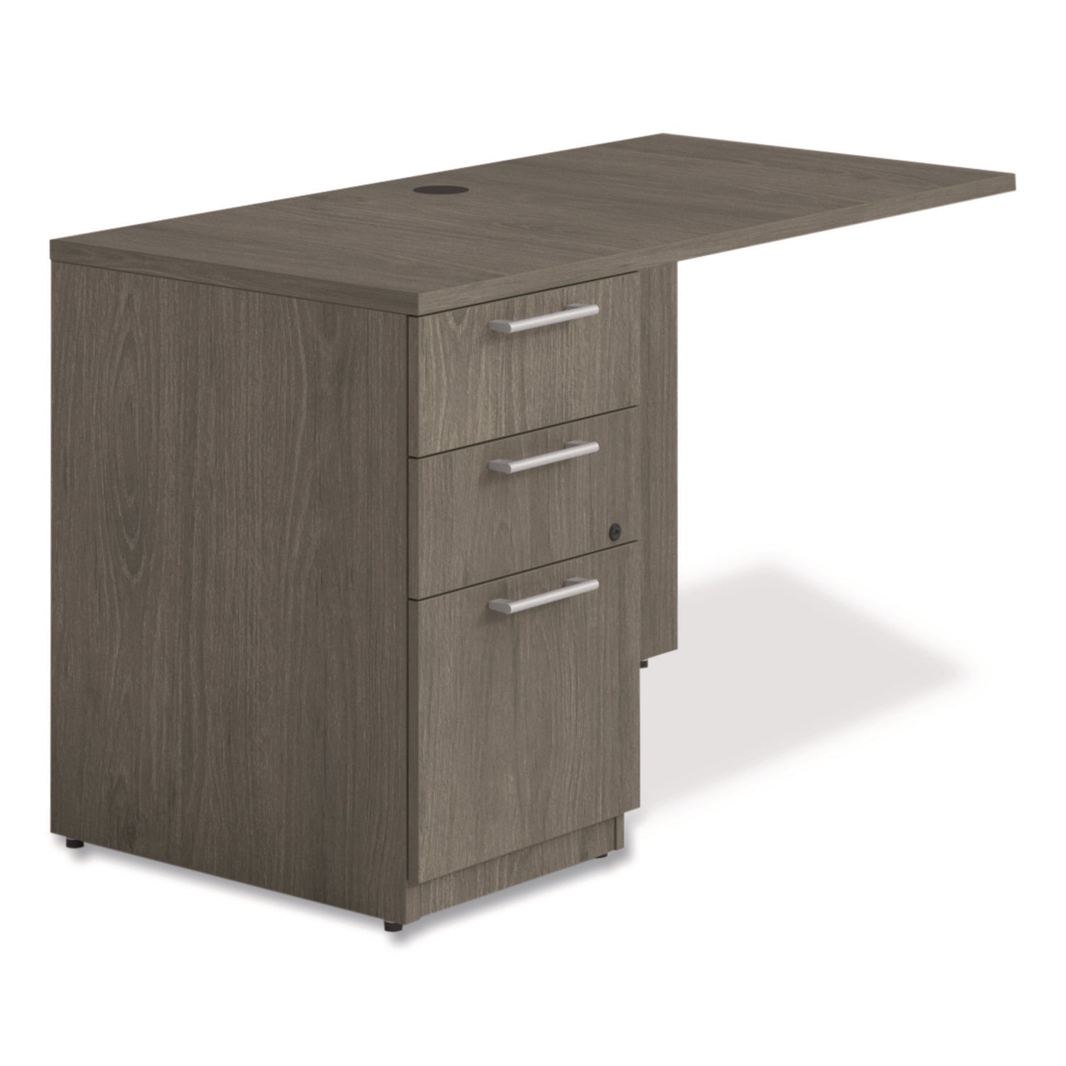 Alera® Seville Left-Handed Desk Return with Pedestal - 48