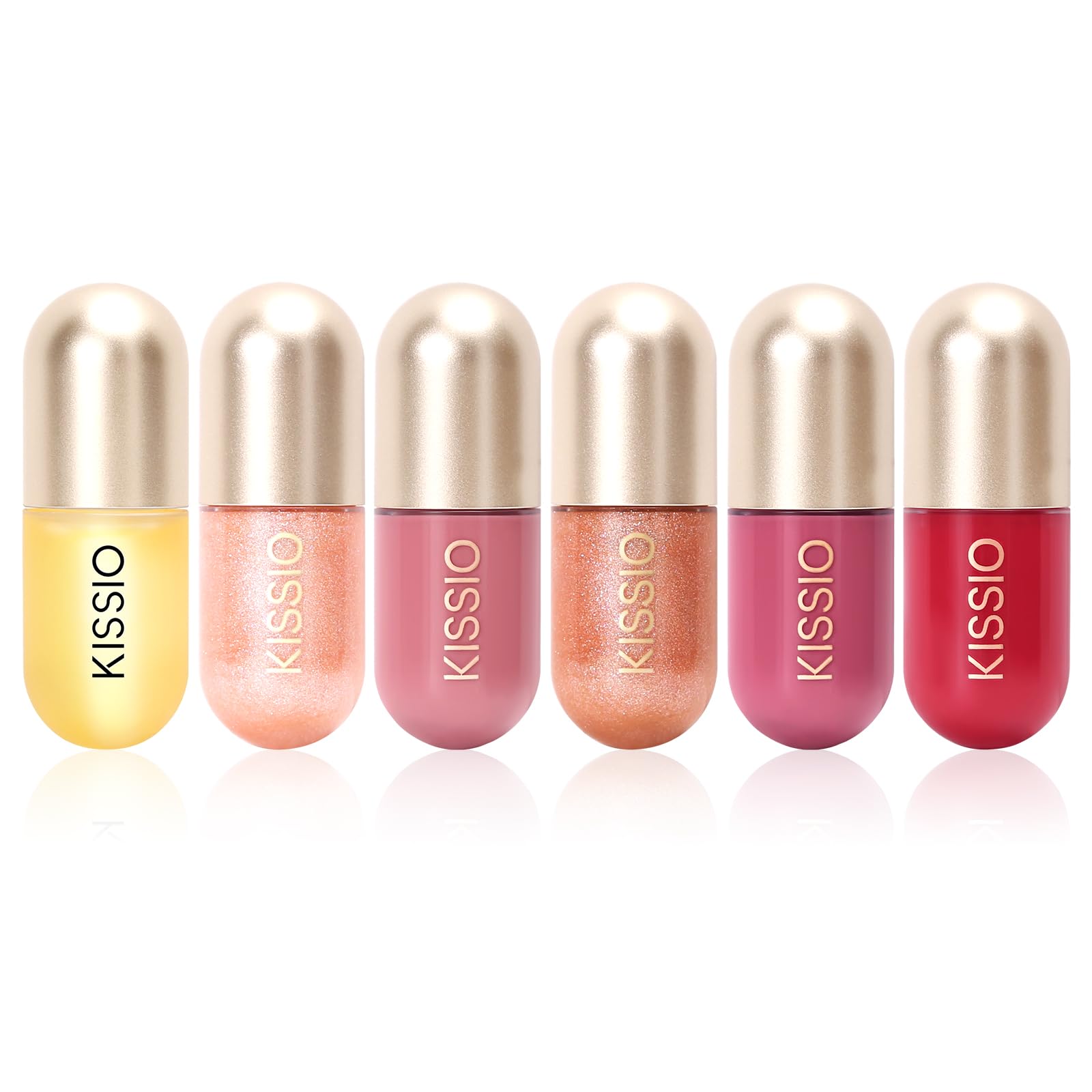 KISSIO Lip Plumper Gloss - Natural Plant Extracts Lip Enhancer Serum for Fuller, Hydrated & Moisturized Lips - 5.5ml (03 Lakeside) | Perfect for Daily Wear, Night Out & Special Occasions