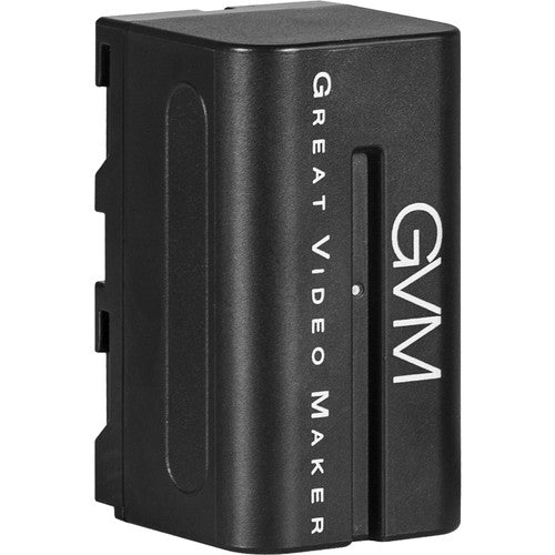 GVM NP F750 4400mAh Rechargeable Batteries with Dual Travel Chargers (2-Pack) - Perfect for Cameras, Flash Units & Portable Electronics On-The-Go